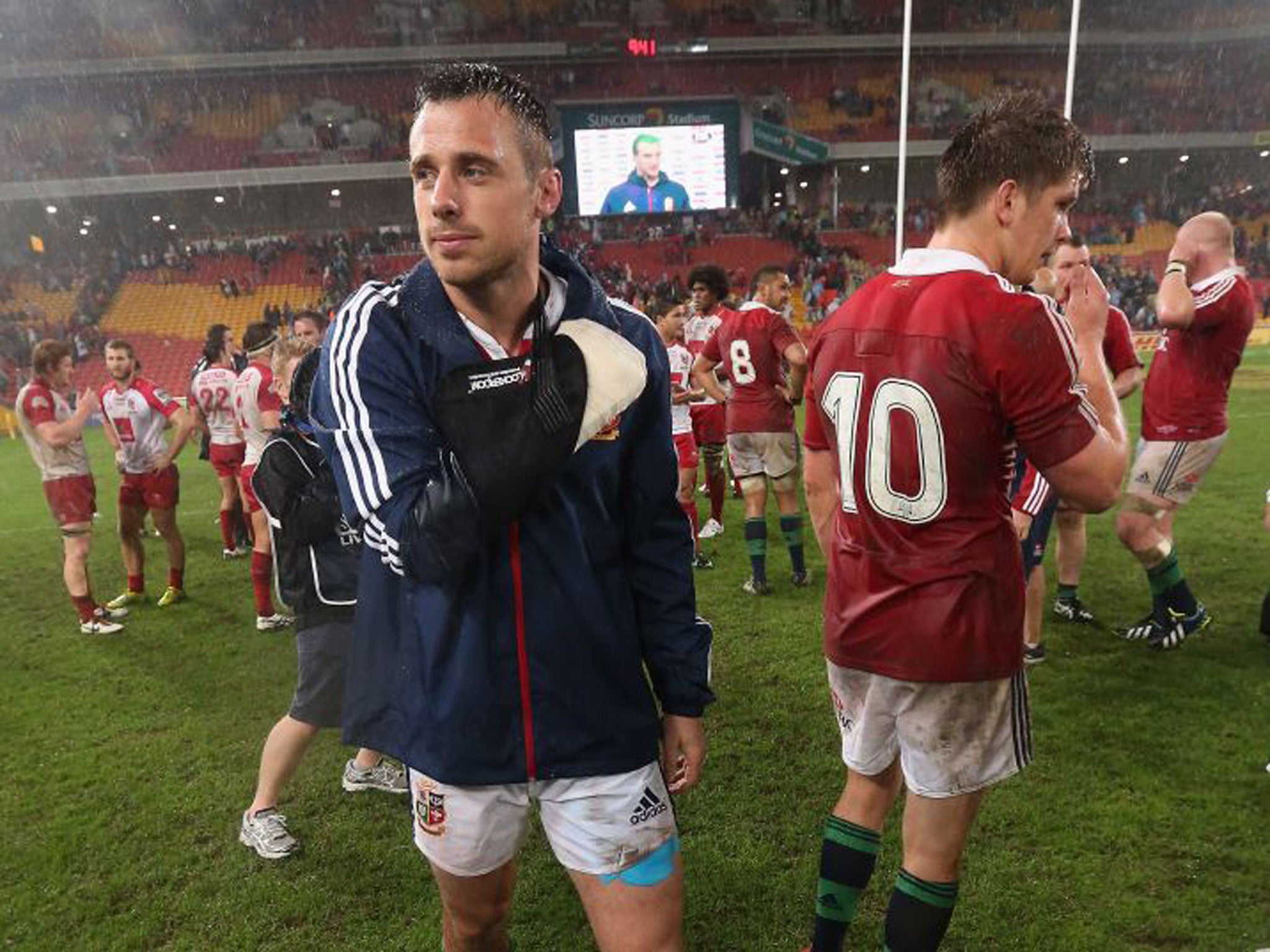 Tommy Bowe, the Ireland wing, who suffered a broken hand a few minutes into the second half