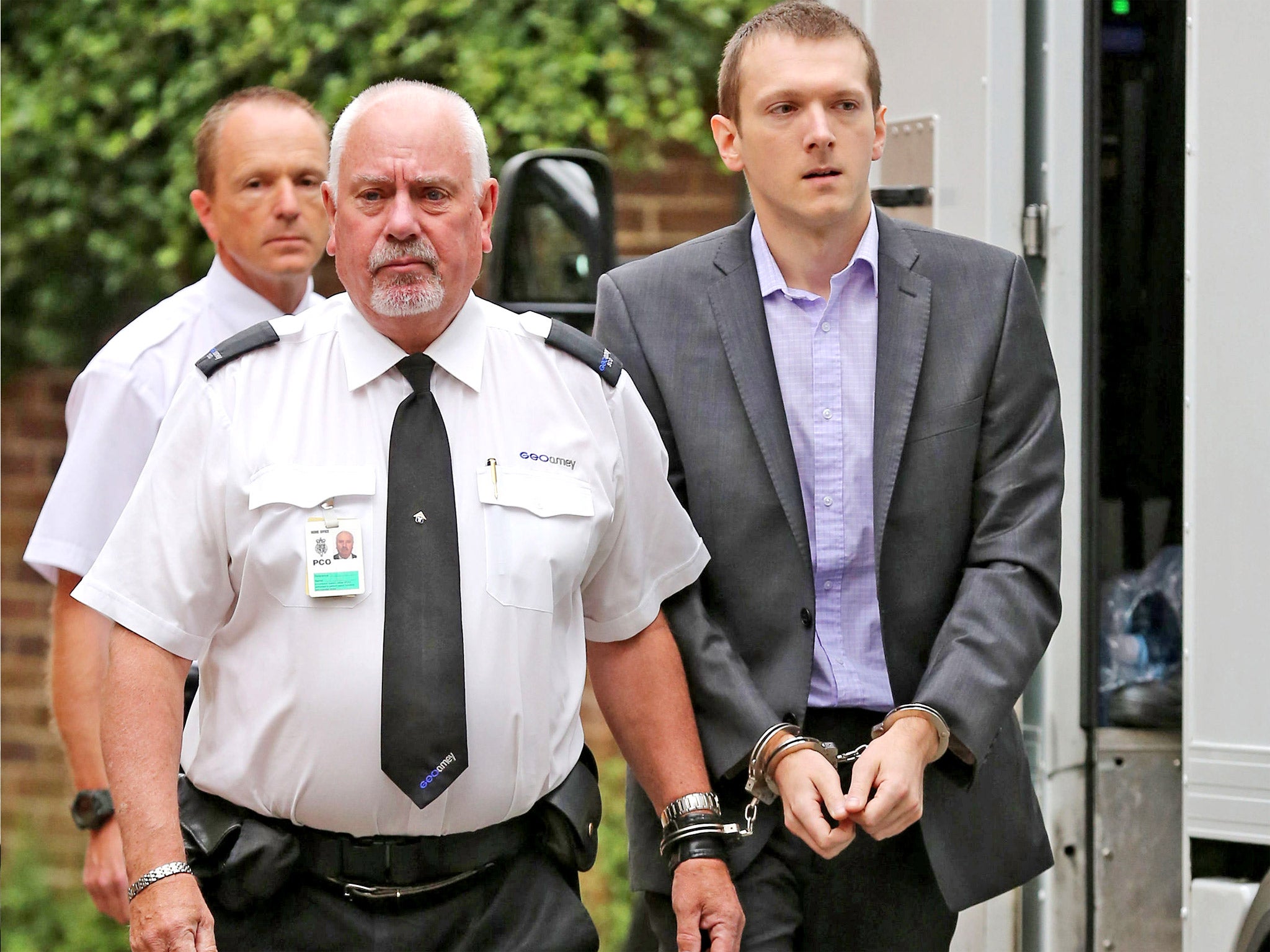 Teacher Jeremy Forrest arrives at Lewes Crown Court where he is accused of abducting a pupil