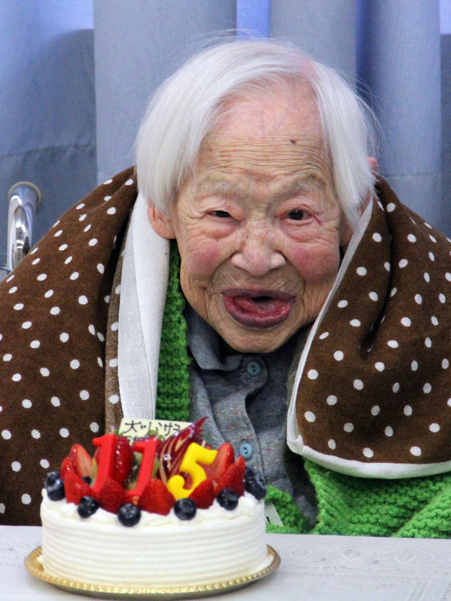 Okawa on her 115th birthday