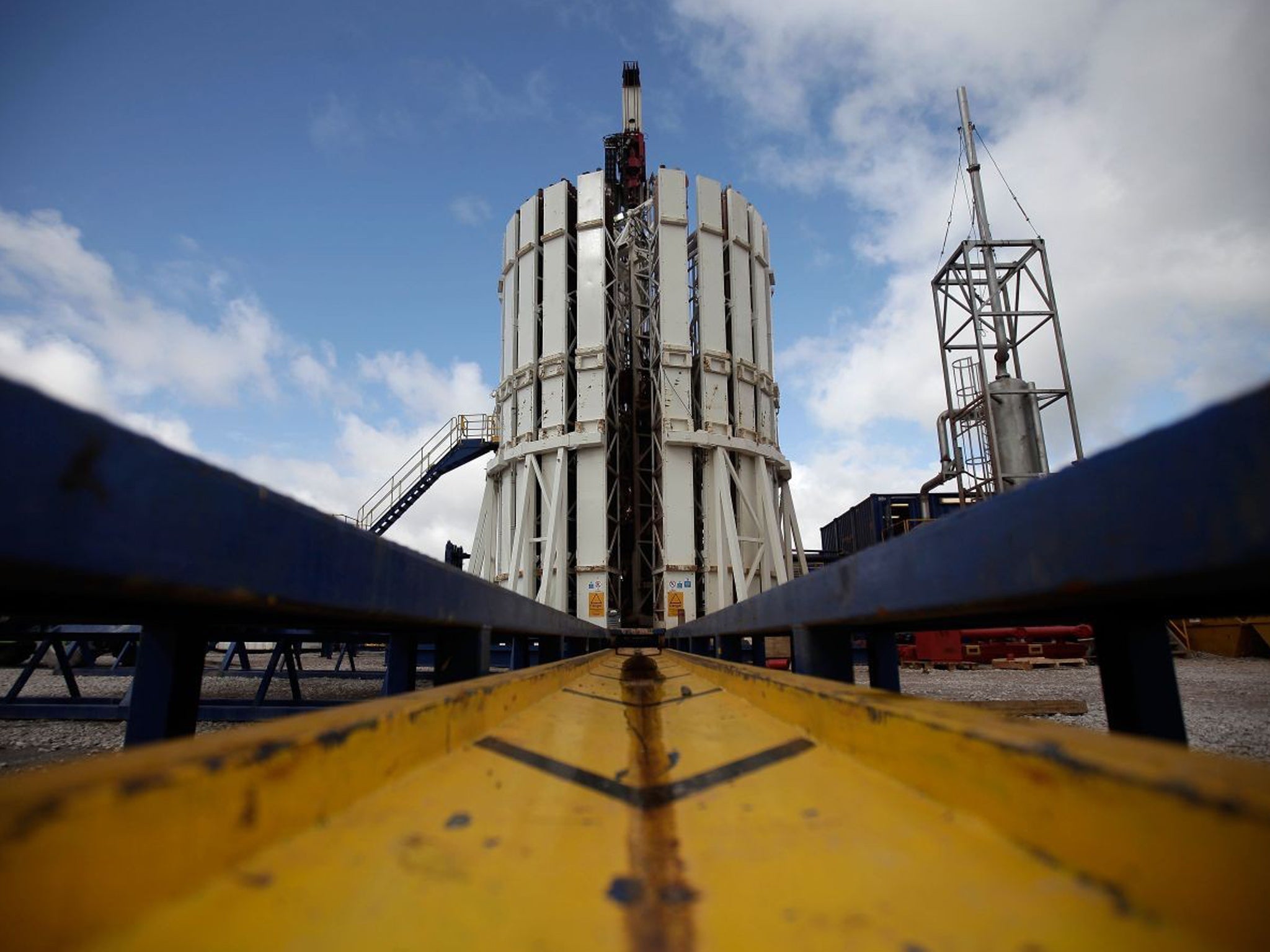 A Cuadrilla shale fracking facility in Preston, Lancs