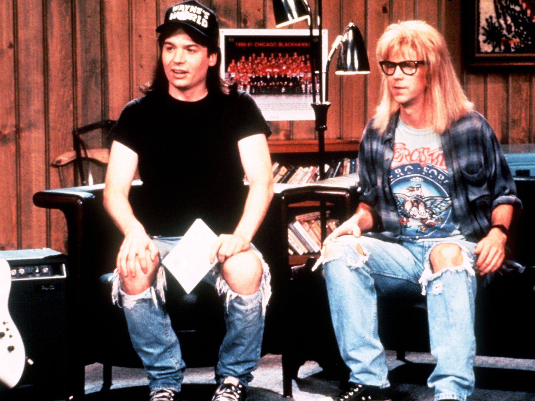 Mike Myers and Dana Carvey in Wayne's World