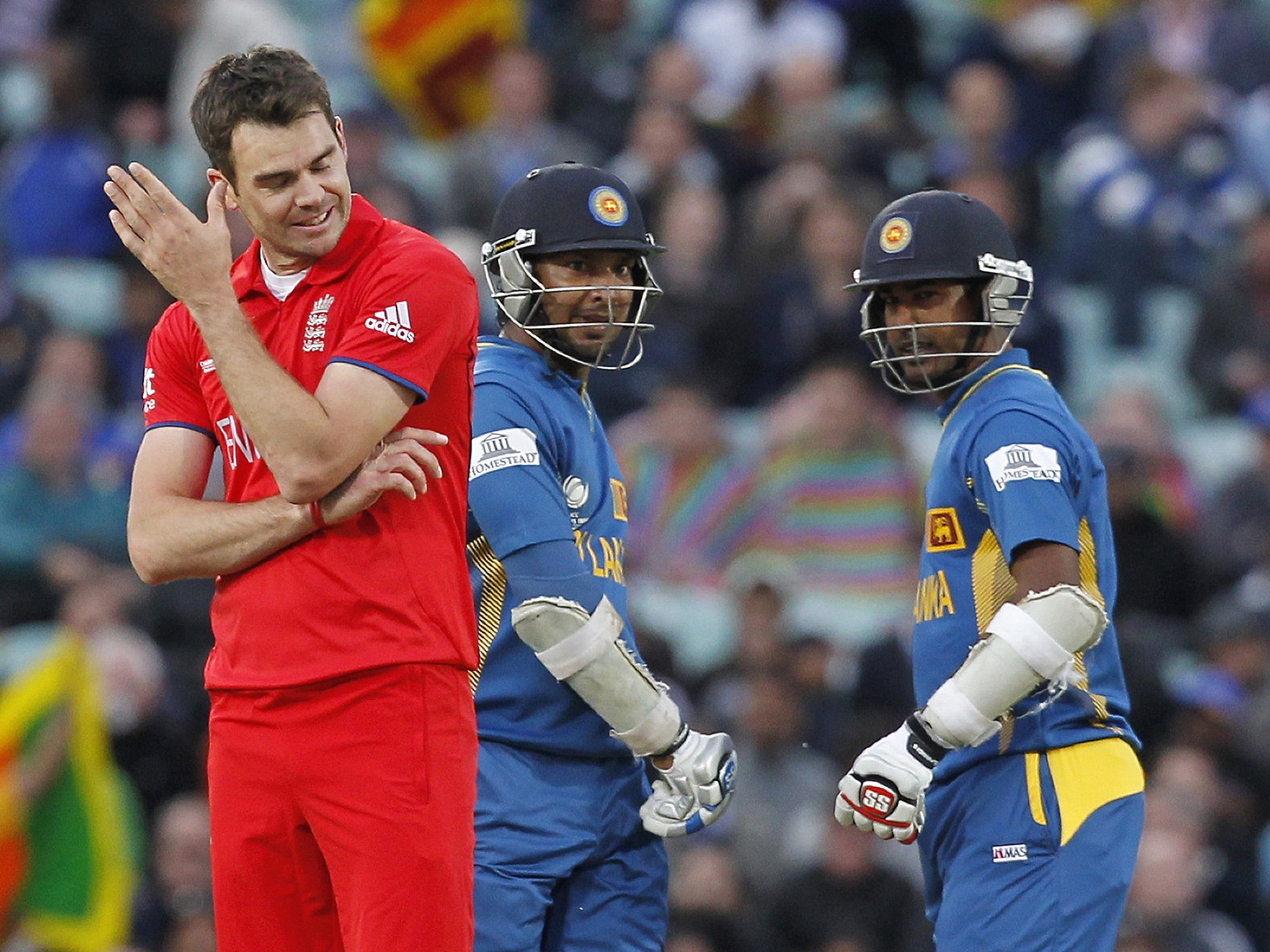 James Anderson in the defeat to Sri Lanka