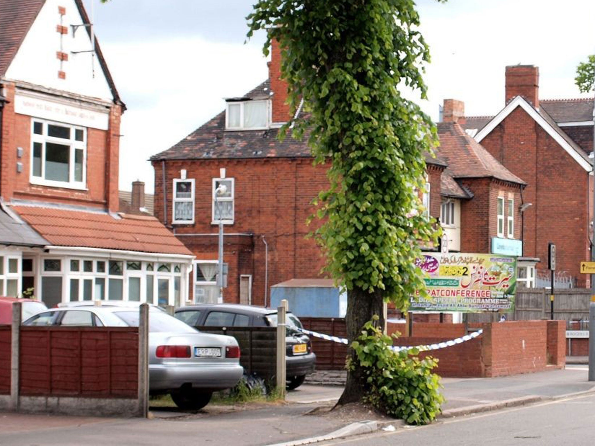 Washwood Heath Muslim Centre in Birmingham where three men and a police officer were stabbed