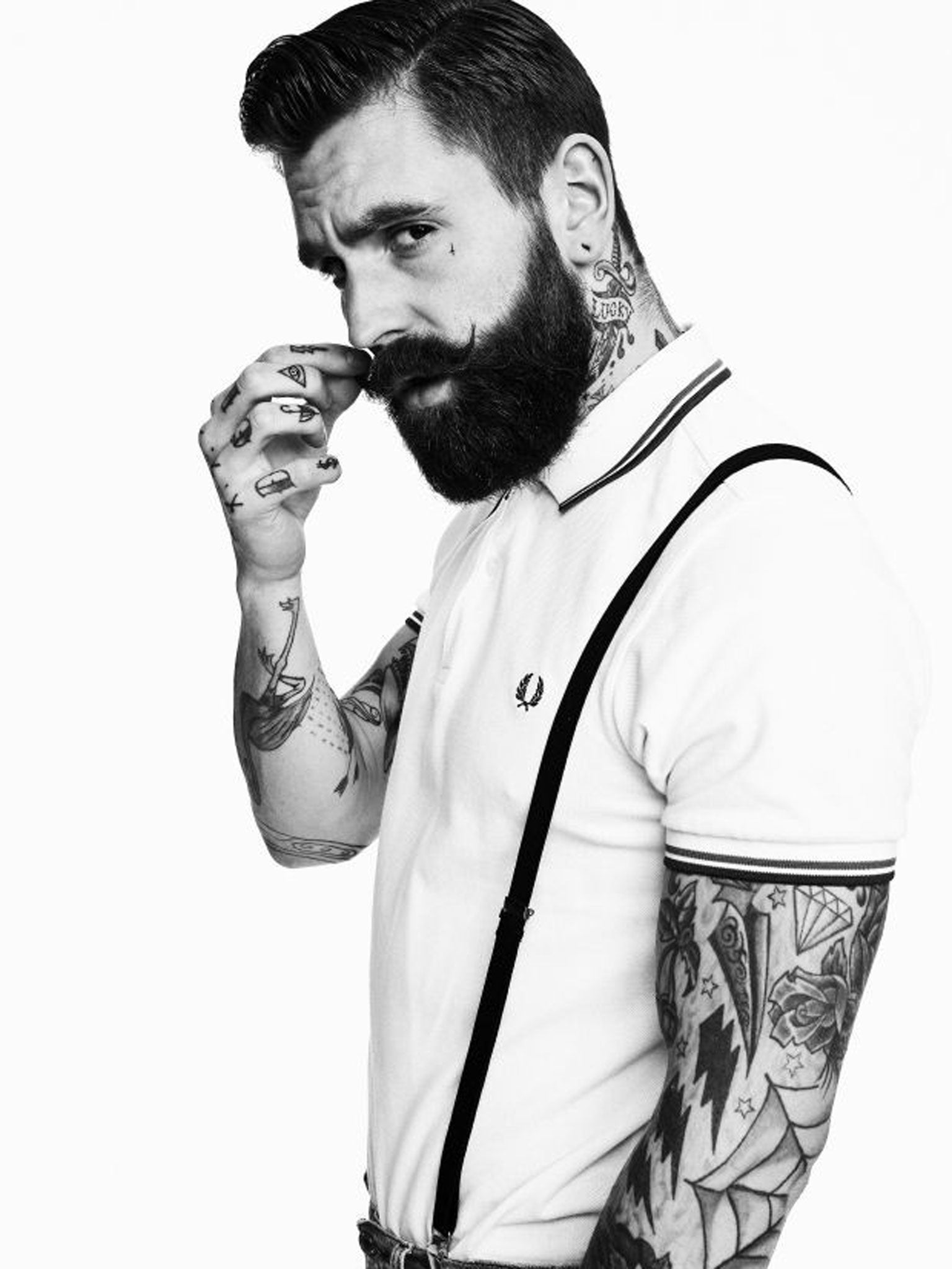 <b>Ricki Hall</b> at Nevs</p>
<p>Height: 5’11”</p>
<p>Age: 25</p>
<p>Modelled for: Diesel, Liberty, Lyle &amp; Scott, ‘GQ Germany’,
Ponystep..</p>
<p>Agent Rebecca Palmer says: “Ricki has something very unique that
clients really respond to. He’s got a fantastic array of tattoos,
an immense beard and a huge following across all social media
platforms due to his off-the-wall personality and image.”
<strong>nevs.co.uk</strong></p>