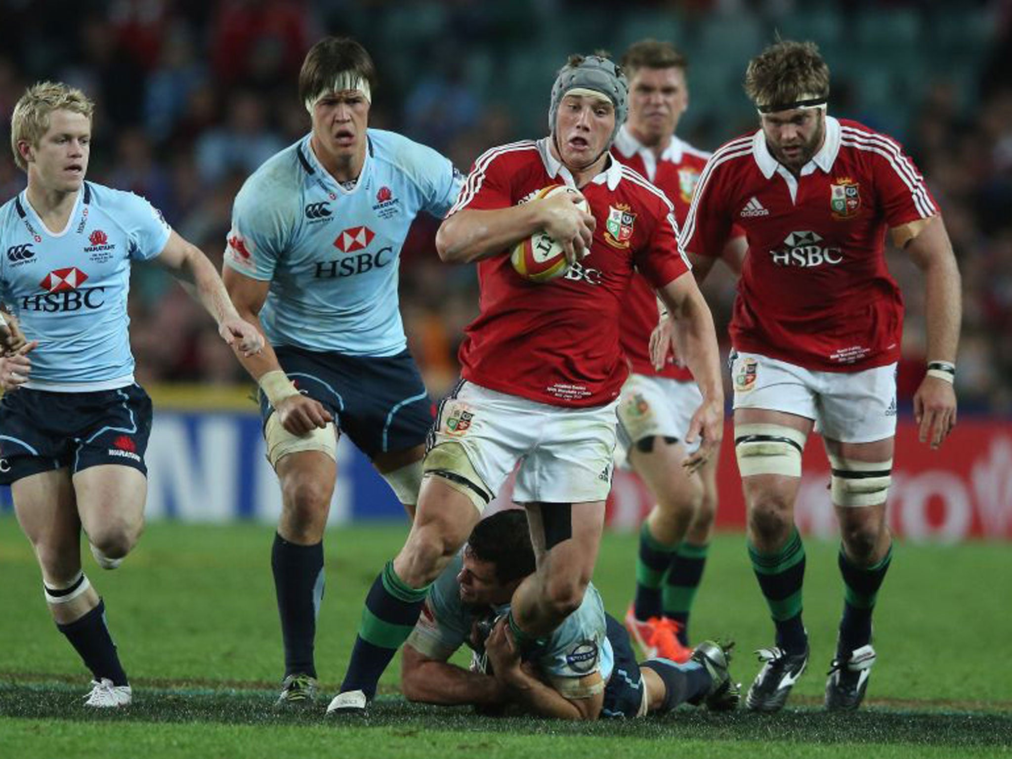 Another “Hobson’s choice” situation. Brian O’Driscoll and Jonathan Davies (top left), who have yet to start together on tour, are the men at the front of an ever-dwindling queue.