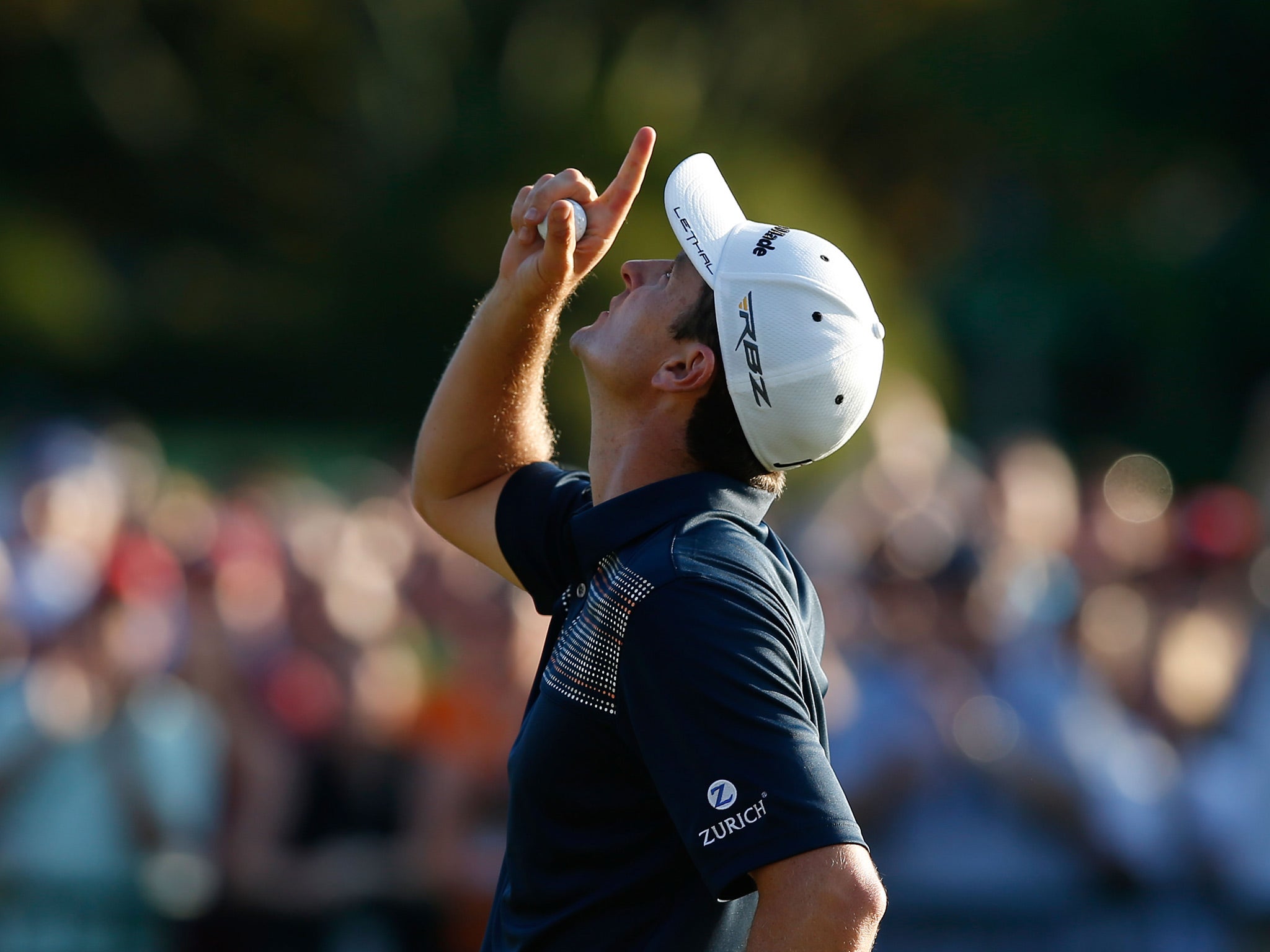 Justin Rose celebrates victory at the US Open