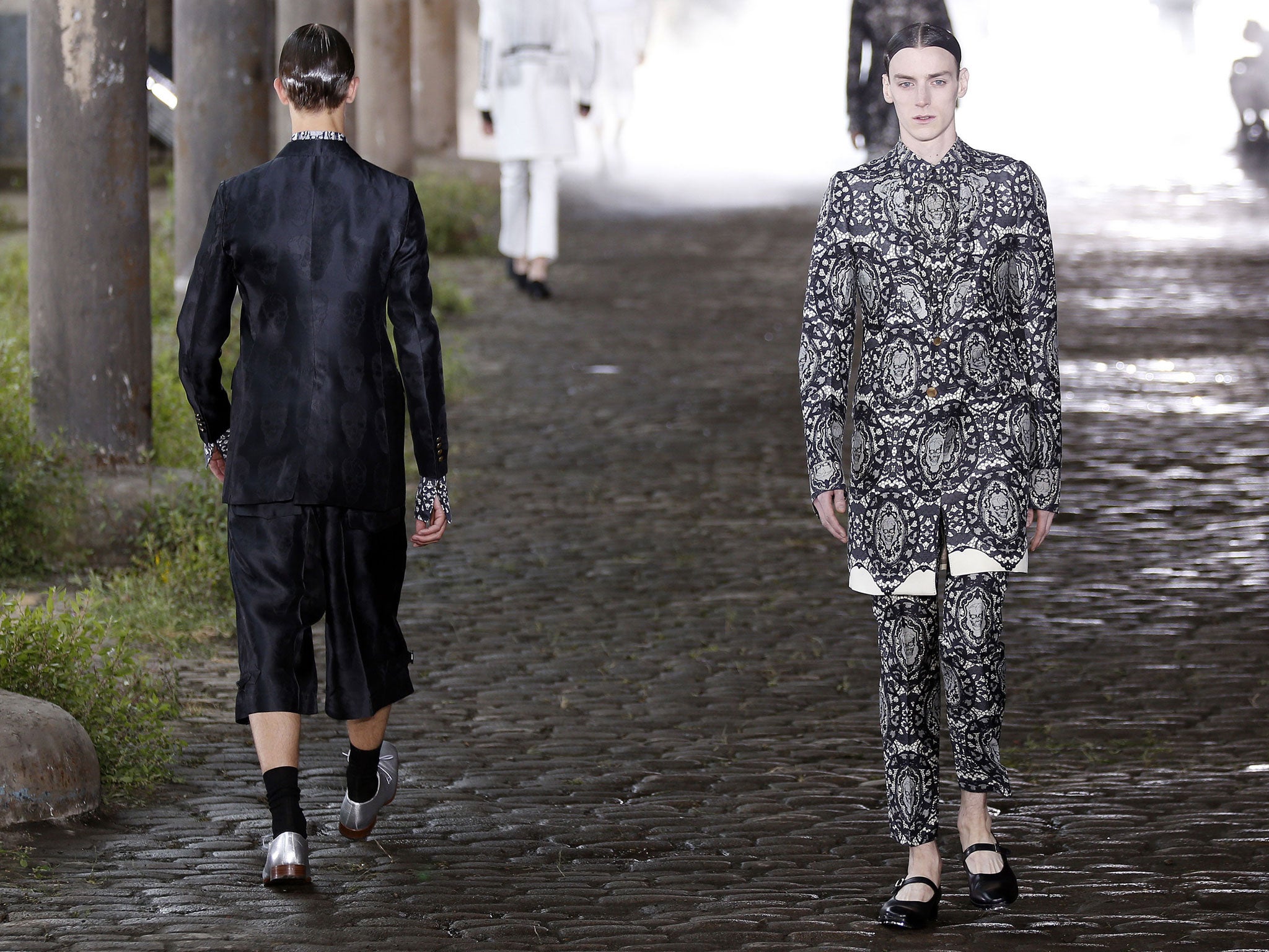 Alexander McQueen's collection, was dedicated to 'ceremonial dressing'