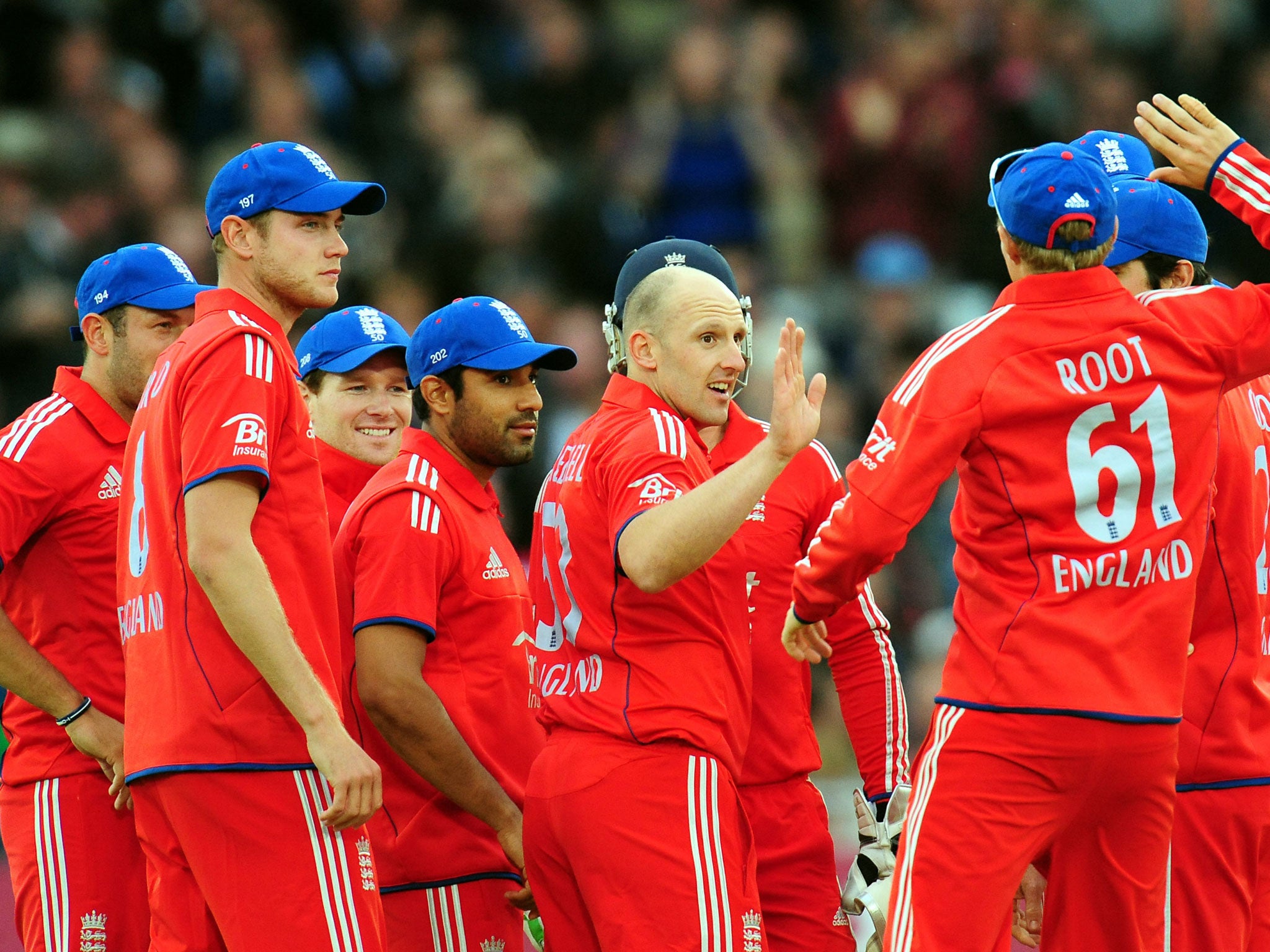 James Tredwell (second left) has been an able deputy for Graeme Swann