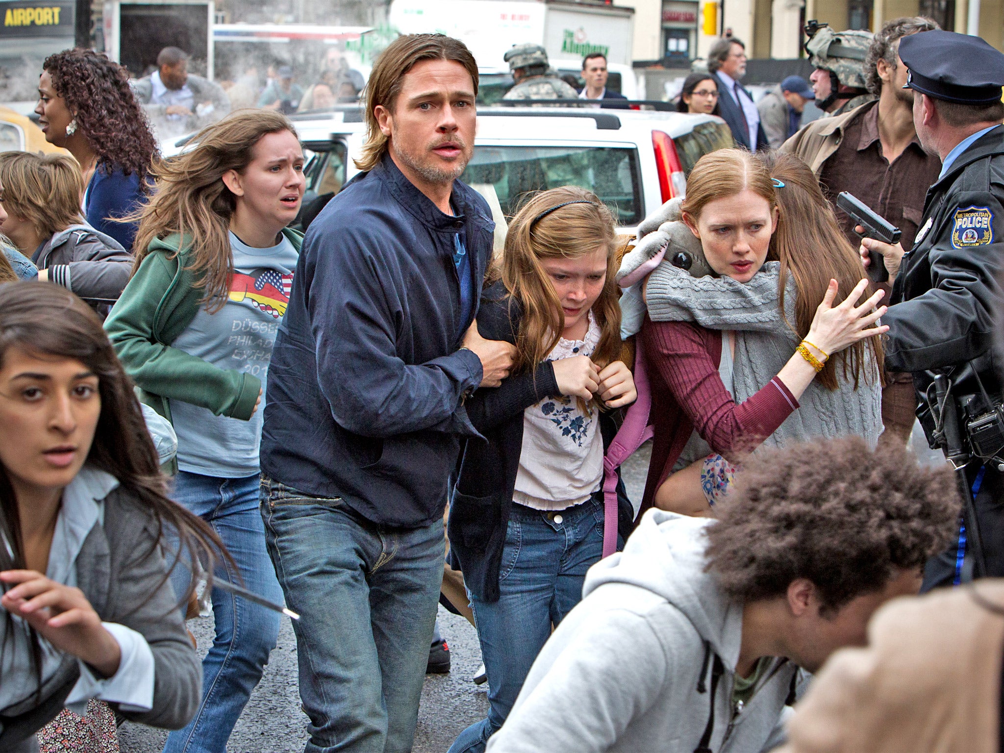 Street-fighting man: Brad Pitt stars in ‘World War Z’