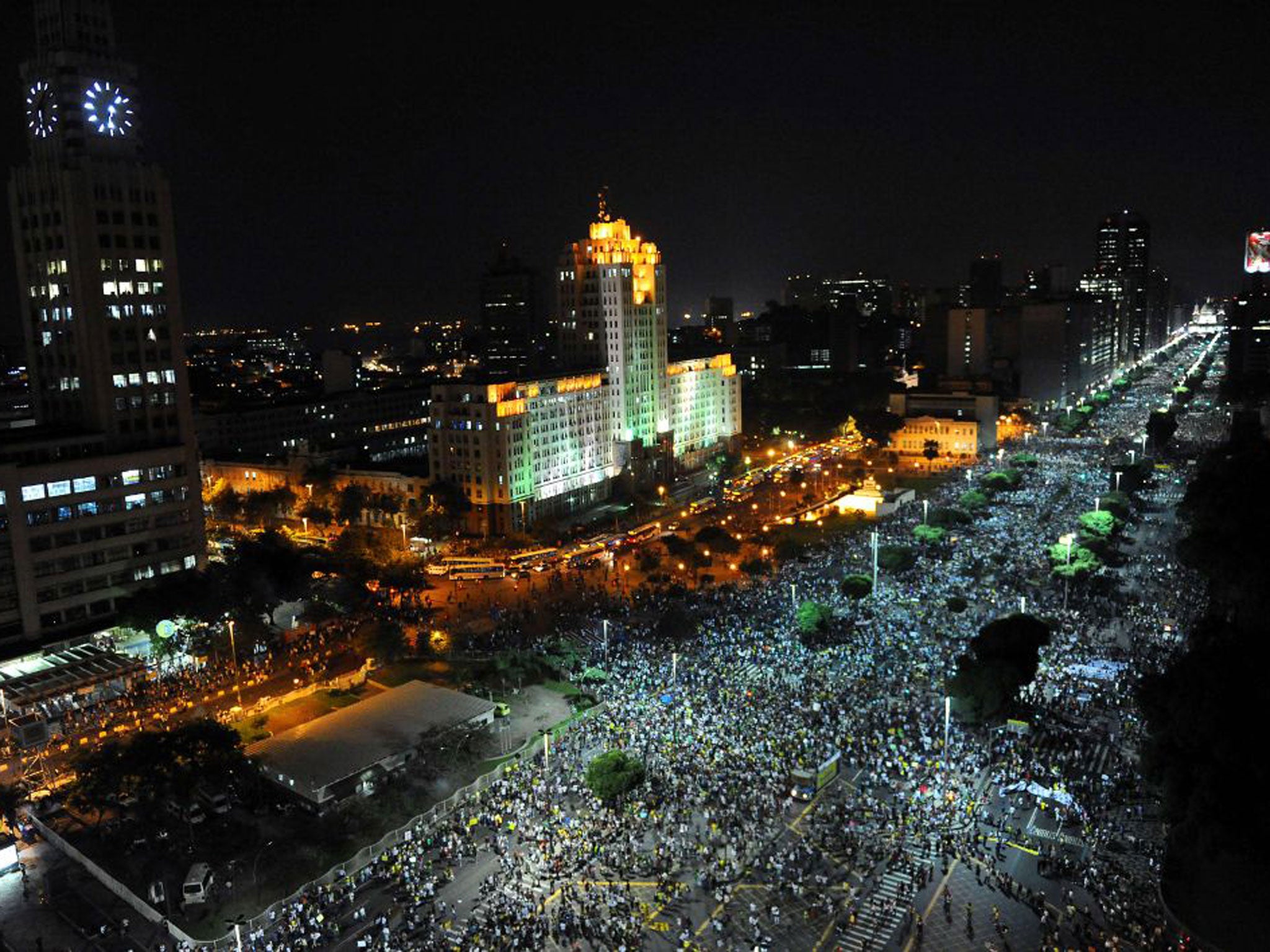 Brazil's President Dilma Rouseff called an emergency cabinet meeting today in the aftermath of protests last night that saw more than a million people on the streets in at least 80 cities