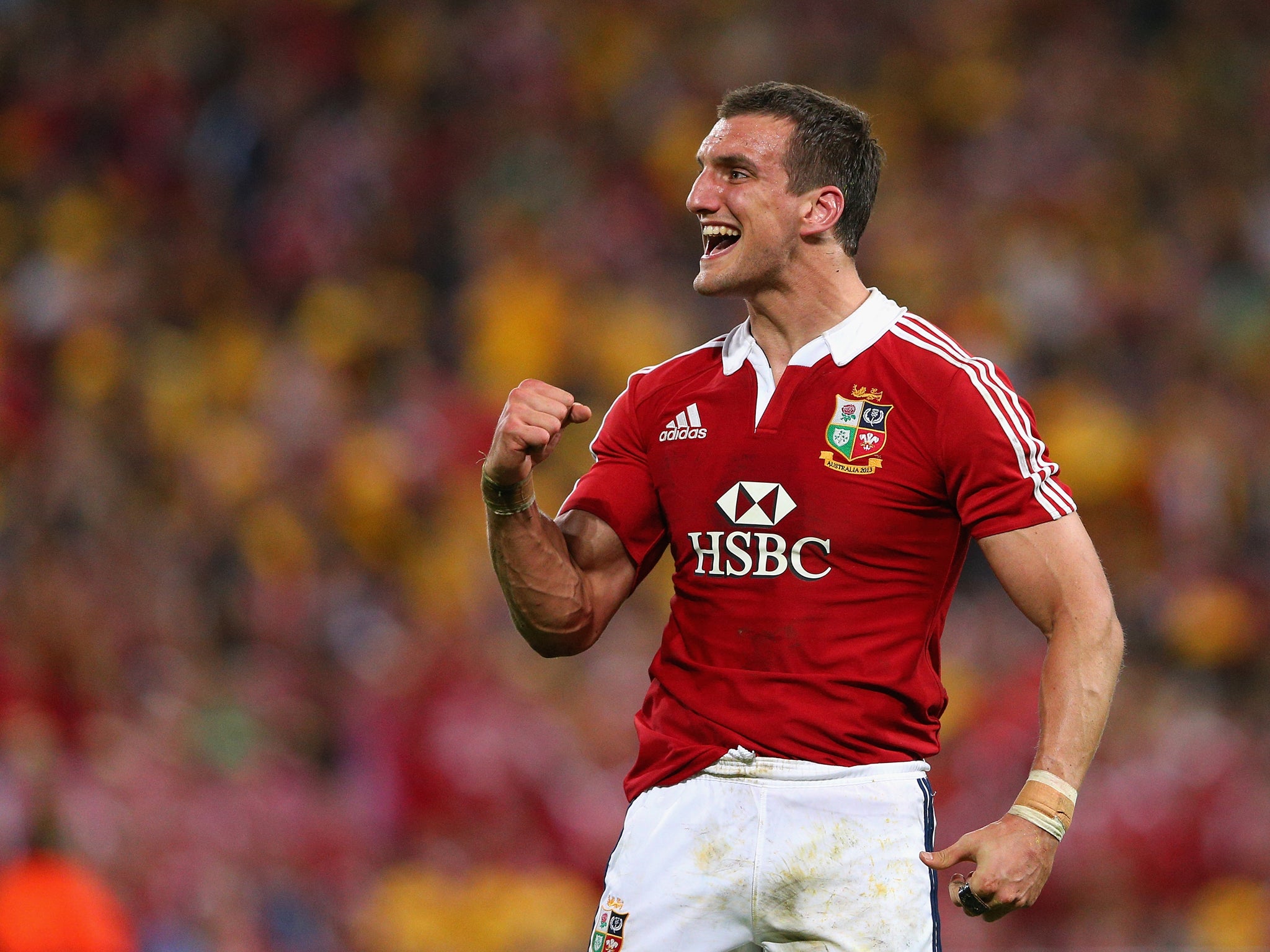 Sam Warburton celebrates