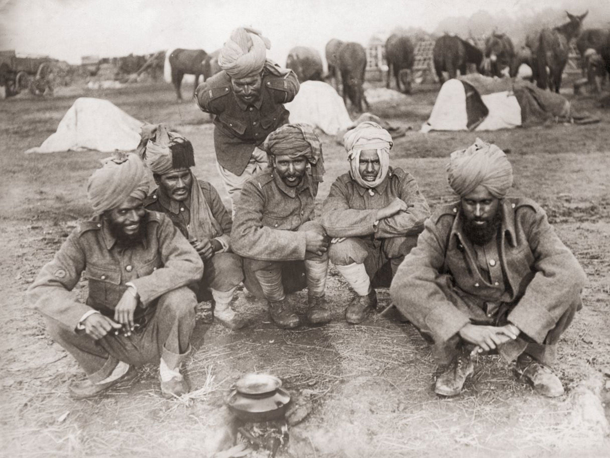 Indian troops with the British army in 1916