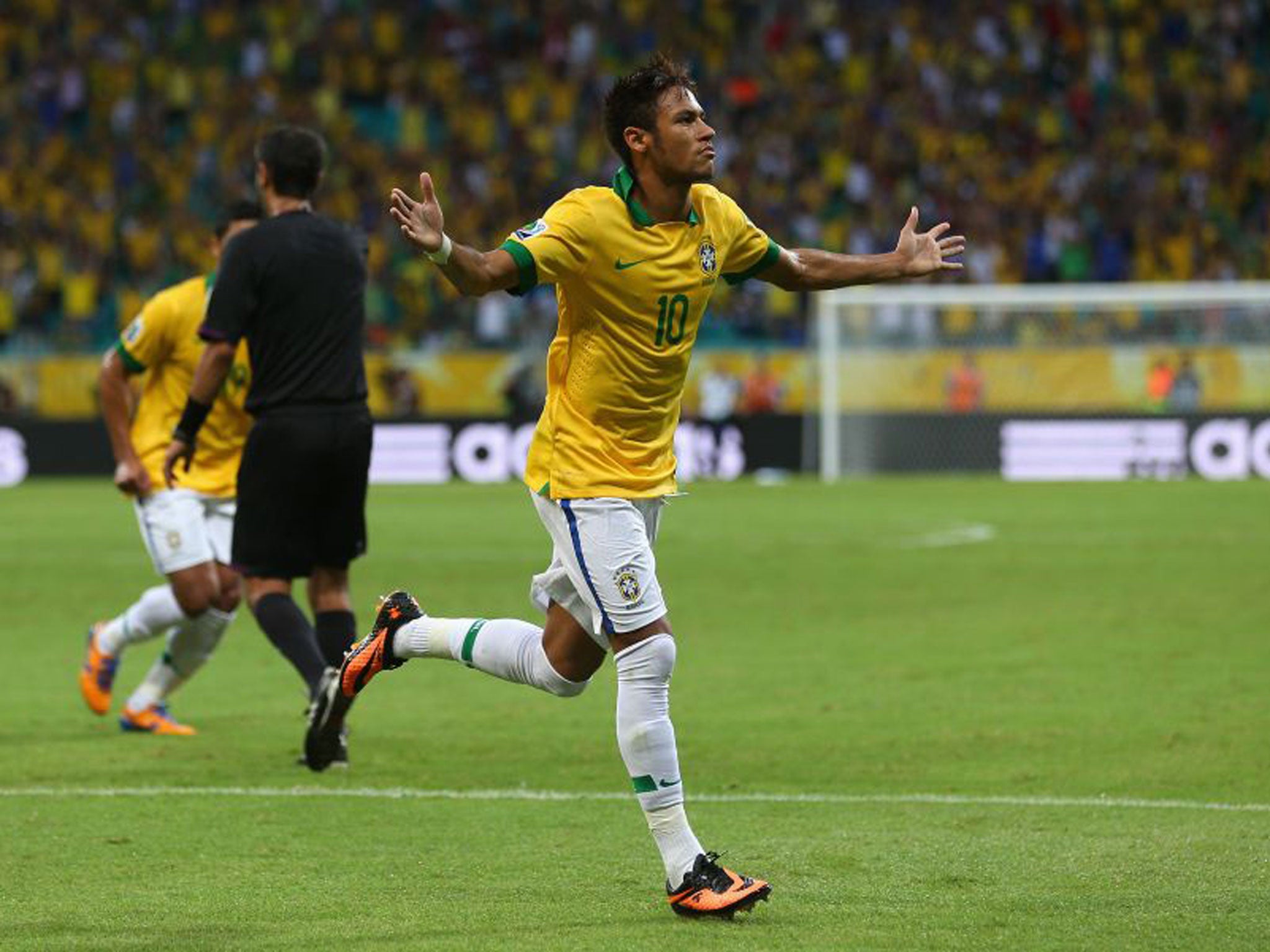 Neymar's wonder strike helped put Brazil on the road to victory