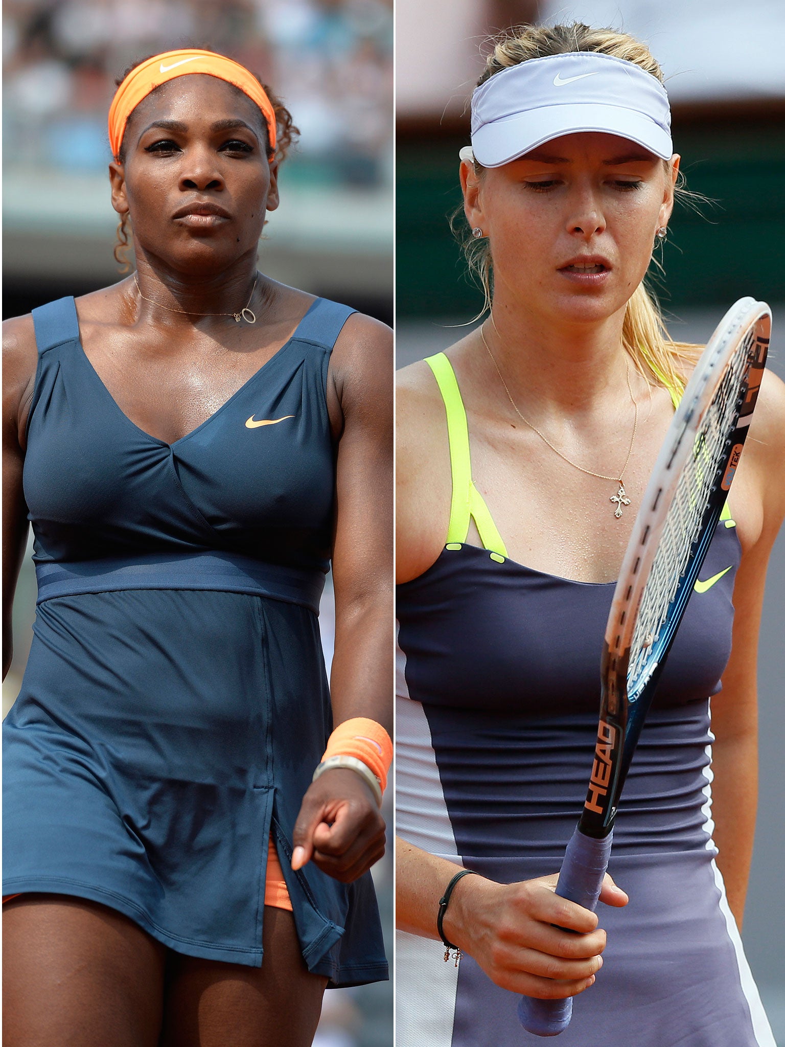 Serena Williams, left, and Maria Sharapova, right, turn Wimbledon into a soap opera as they feud and apologise over their tangled love-lives