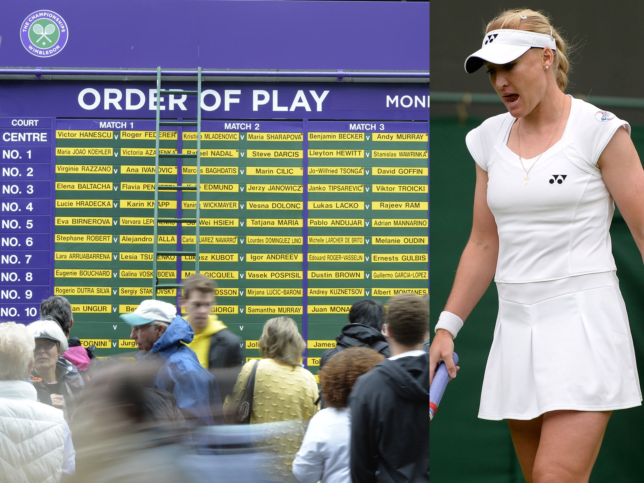 Elena Baltacha pictured during her first round defeat