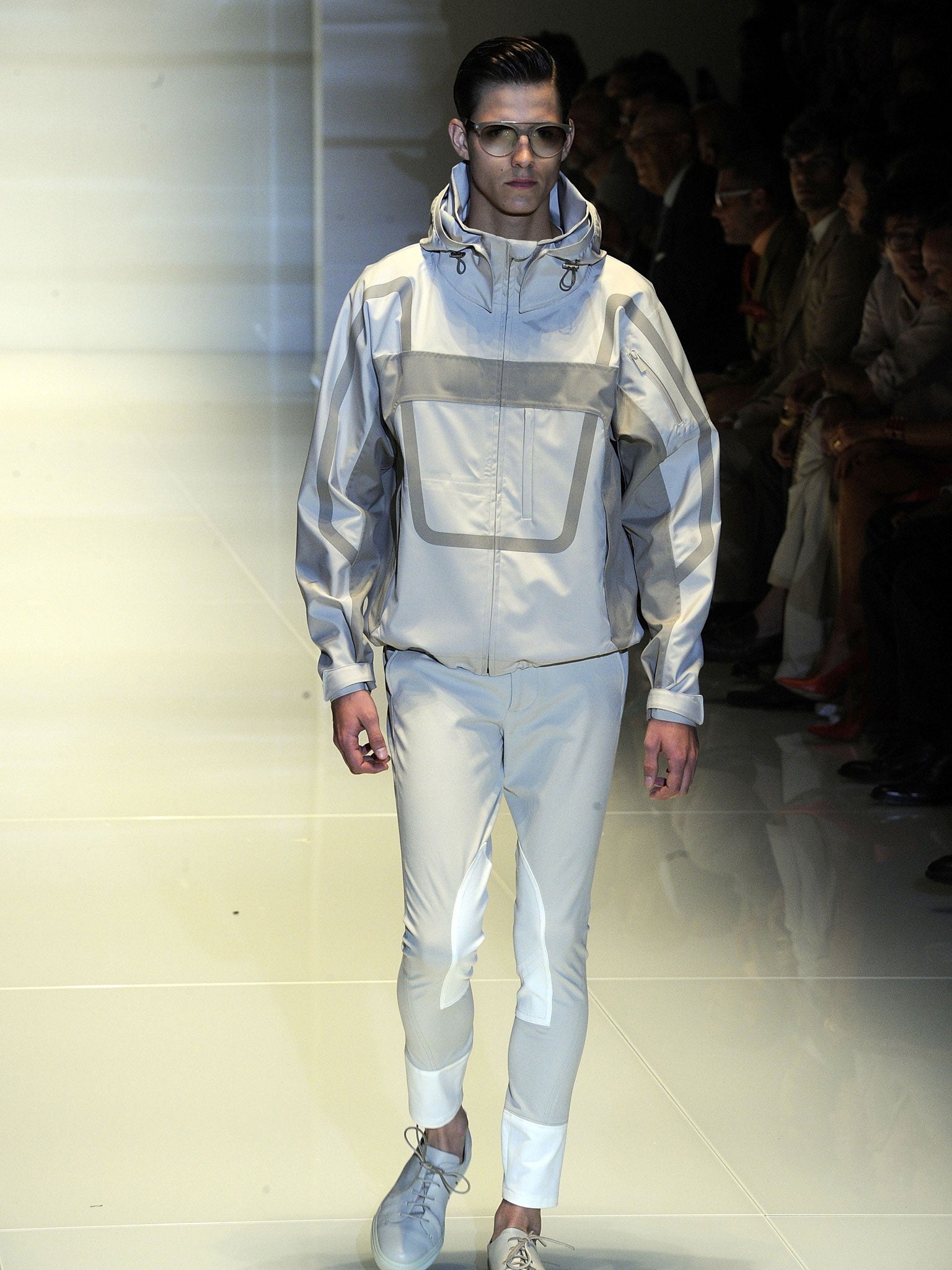 Sport is a theme fashion alights on every now and again, pepping up jackets with zips, mesh panels and bonded finishes