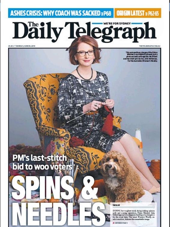 How the Daily Telegraph in Sydney reported the Gillard controversy