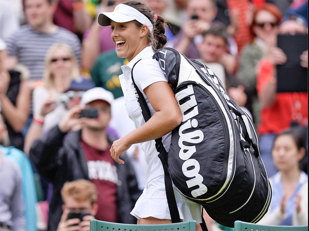 The British number one won in straight sets