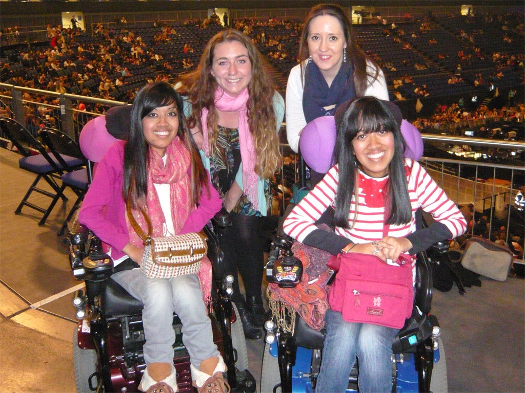 Laura, right, and Judith Merry, left, with friends to see Beyoncé’s show