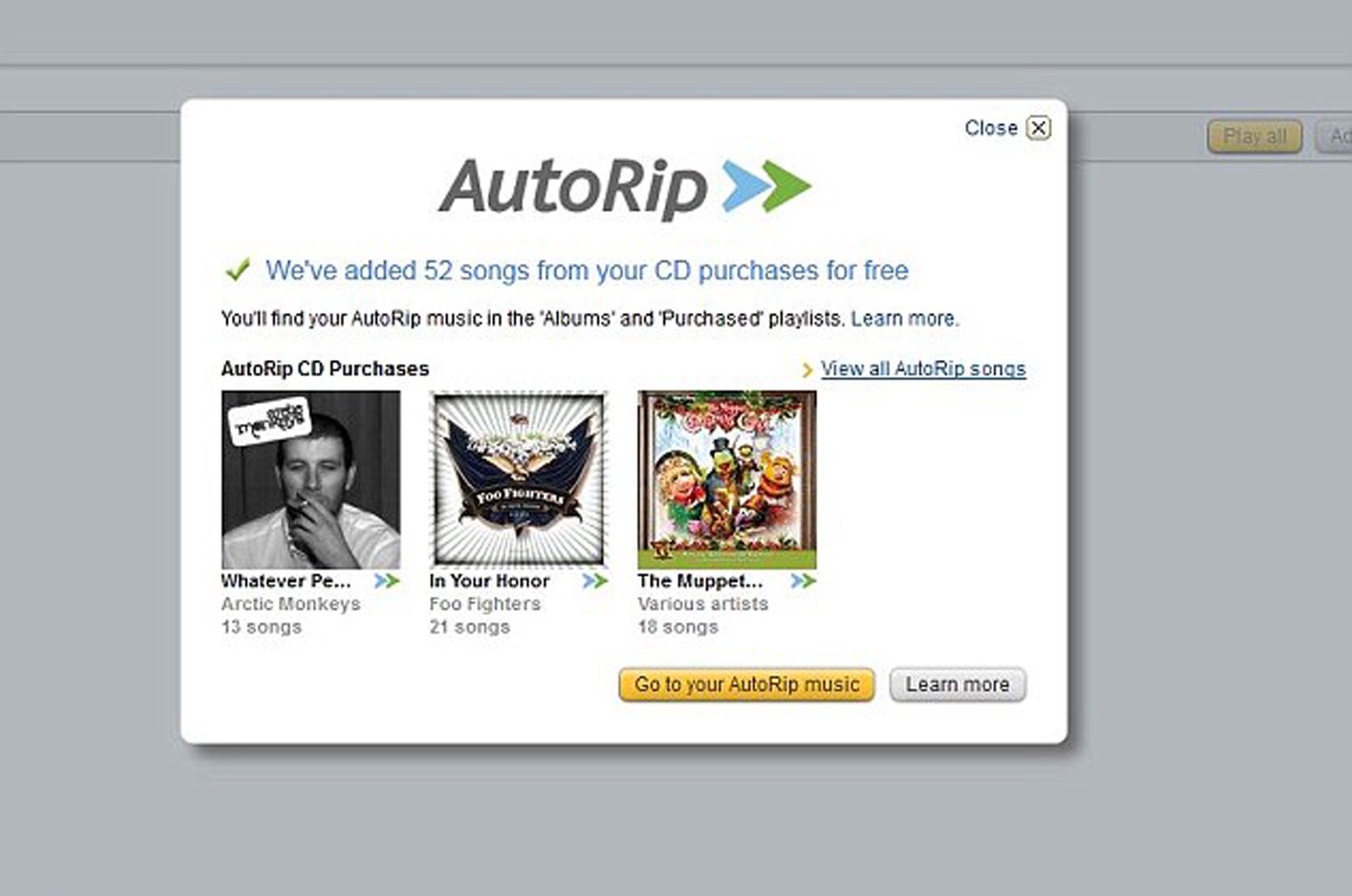 Amazon AutoRip service