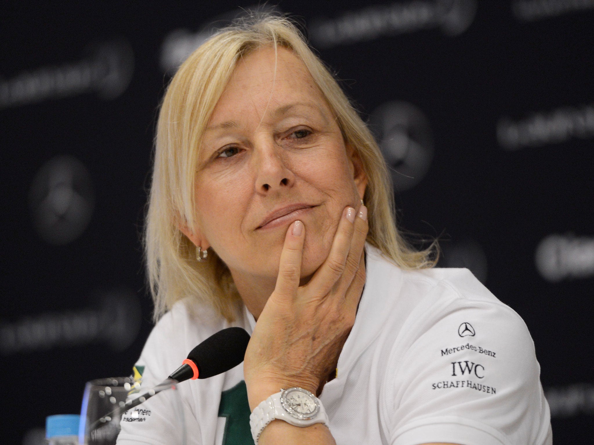 Former No 1 tennis player Martina Navratilova