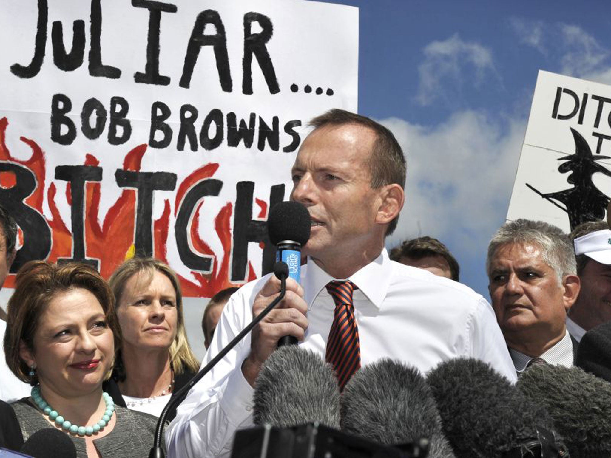 Australian opposition leader Tony Abbott, who is likely to become prime minister