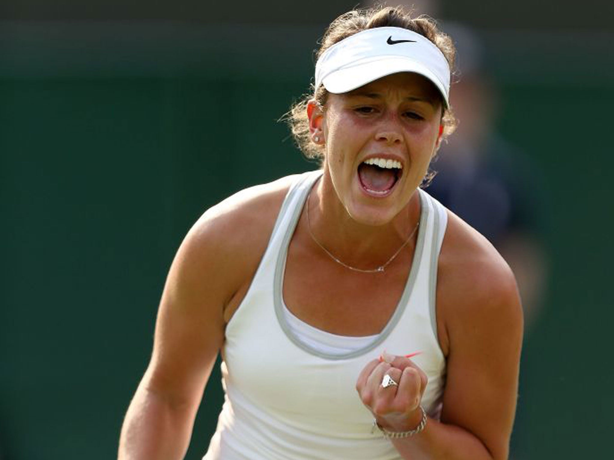 It is hard to look past Michelle Larcher de Brito’s win over Maria Sharapova for one of the moments of the tournament so far