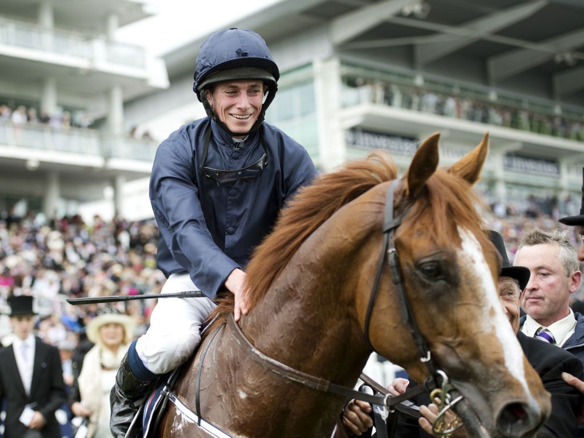 Ruler Of The World, in the winner’s enclosure at Epsom, seeks a Derby follow-up in the Curragh today