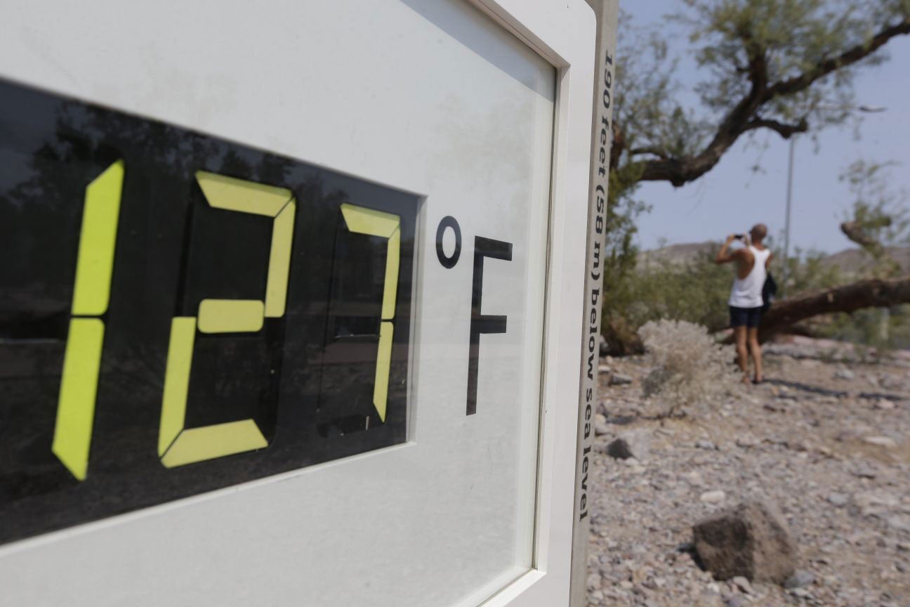 The heat in Death Valley, California could reach 53C