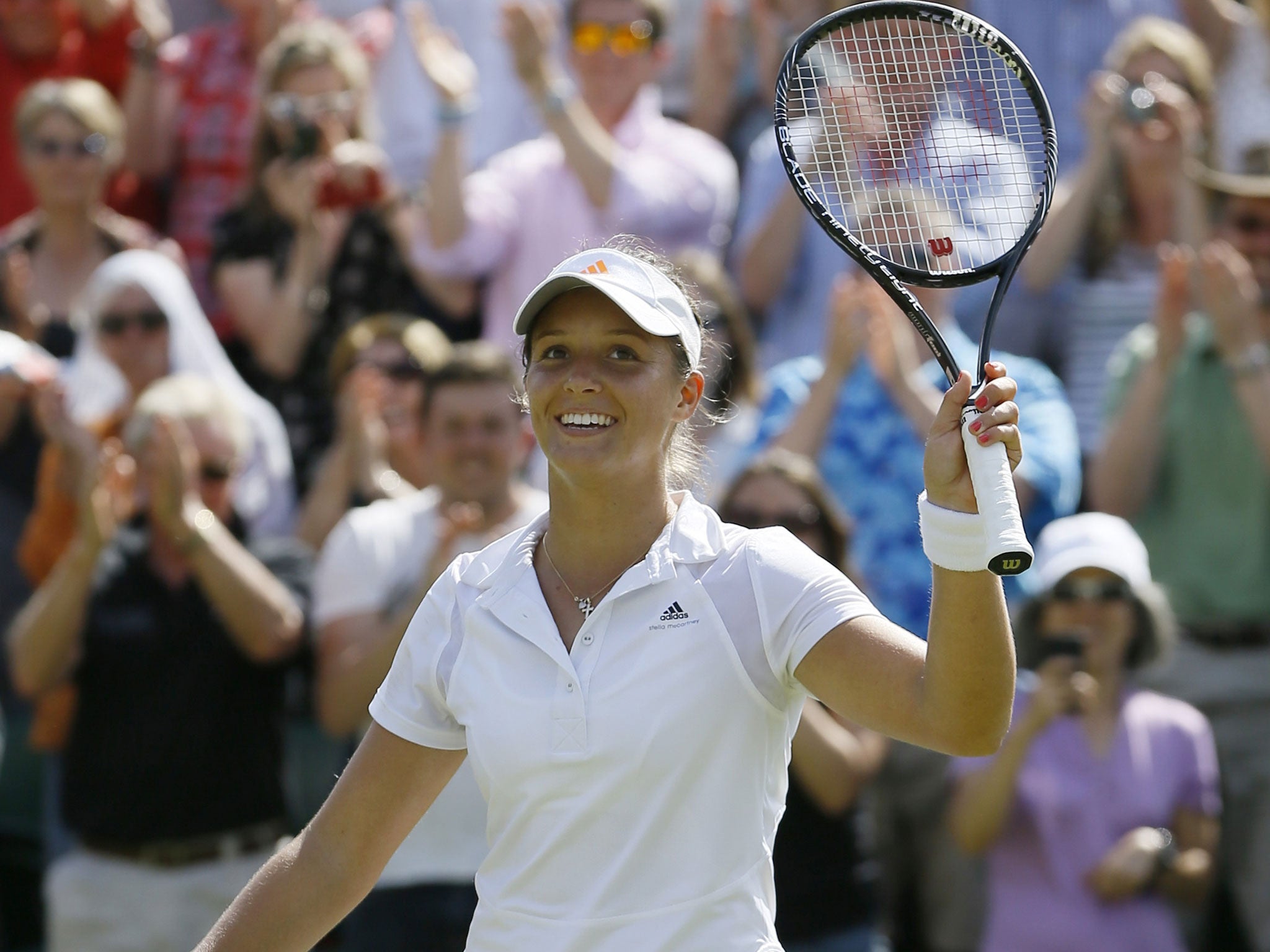 Happy-go-lucky: Robson takes another victory in her stride