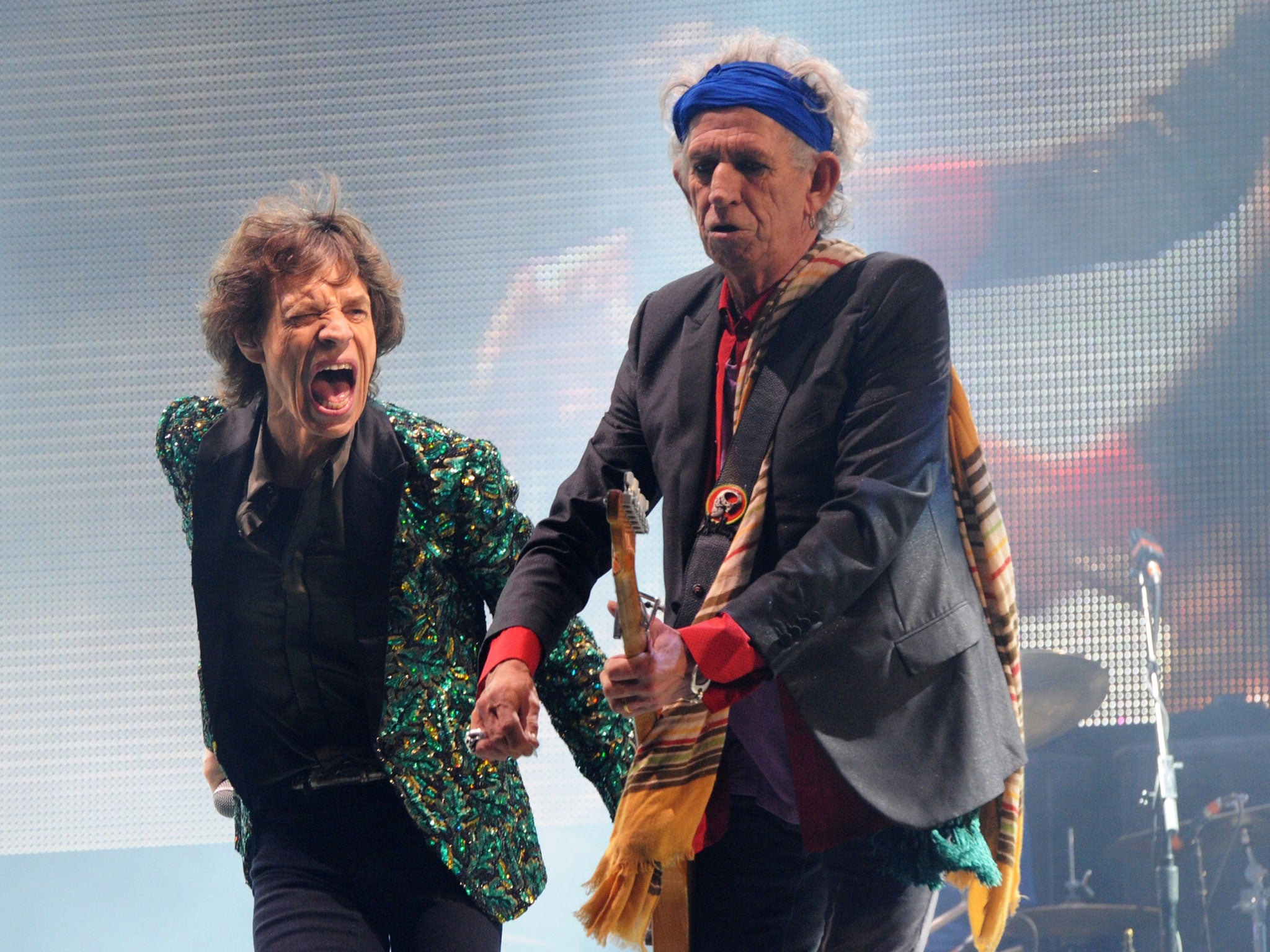 Mick Jagger and Keith Richards of The Rolling Stones