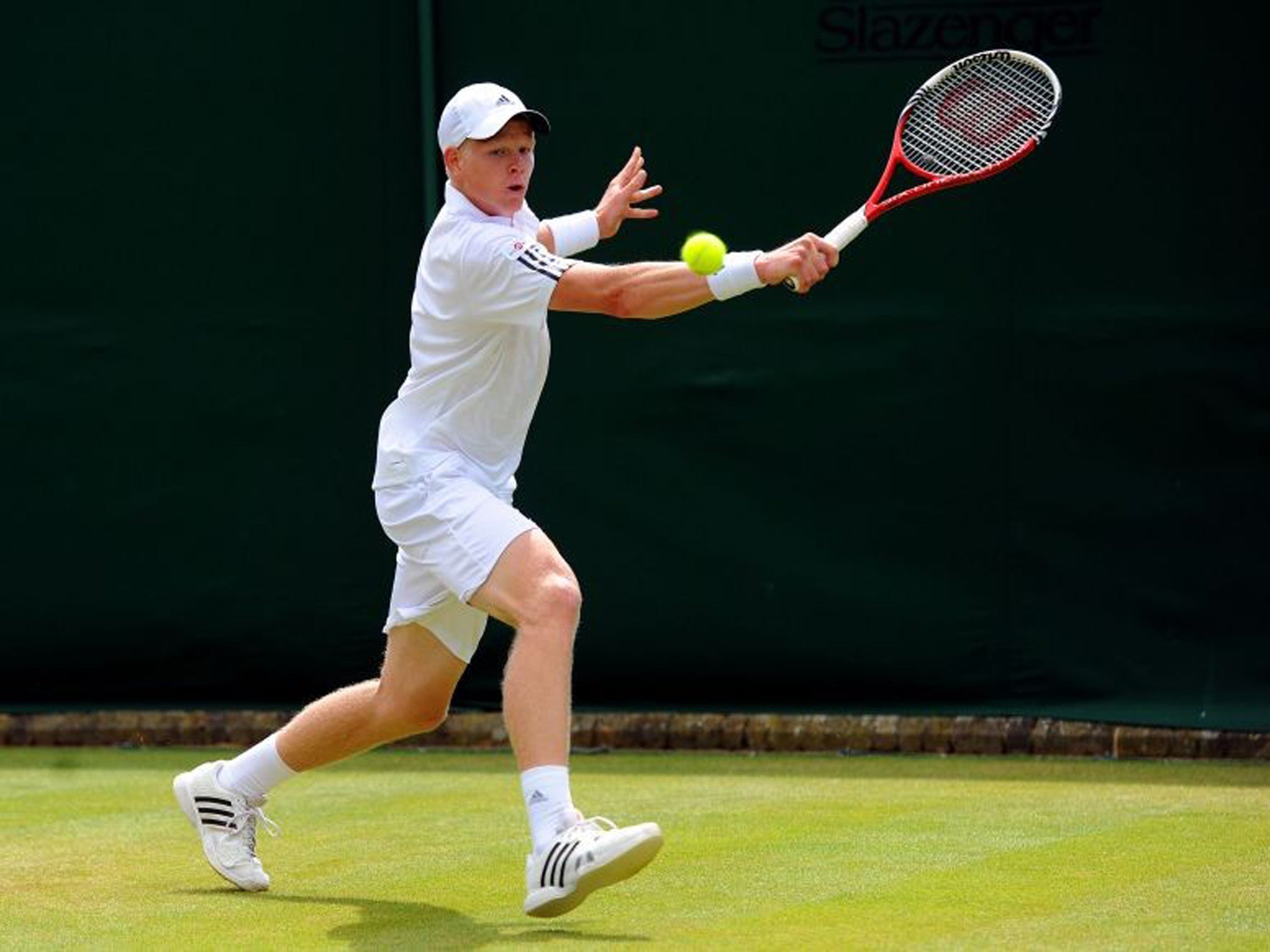 Kyle Edmund in action against South Korea's Young Seok Kim