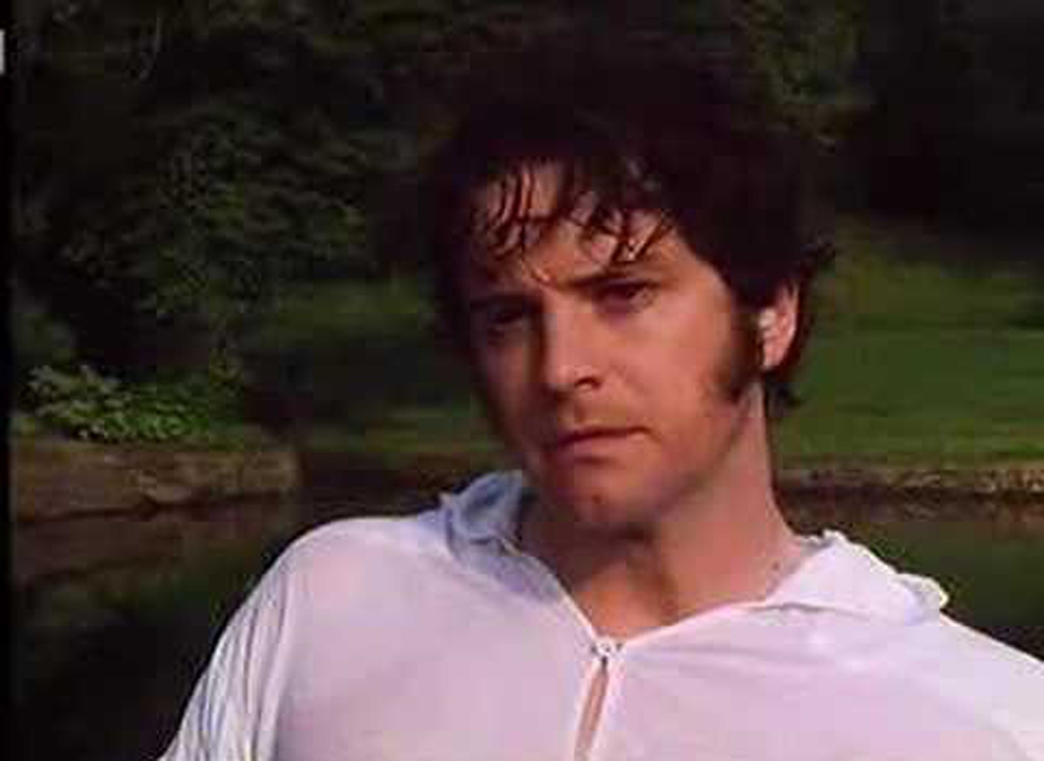 Colin Firth in the famous 'lake scene' in the BBC adaptation of Pride & Prejudice