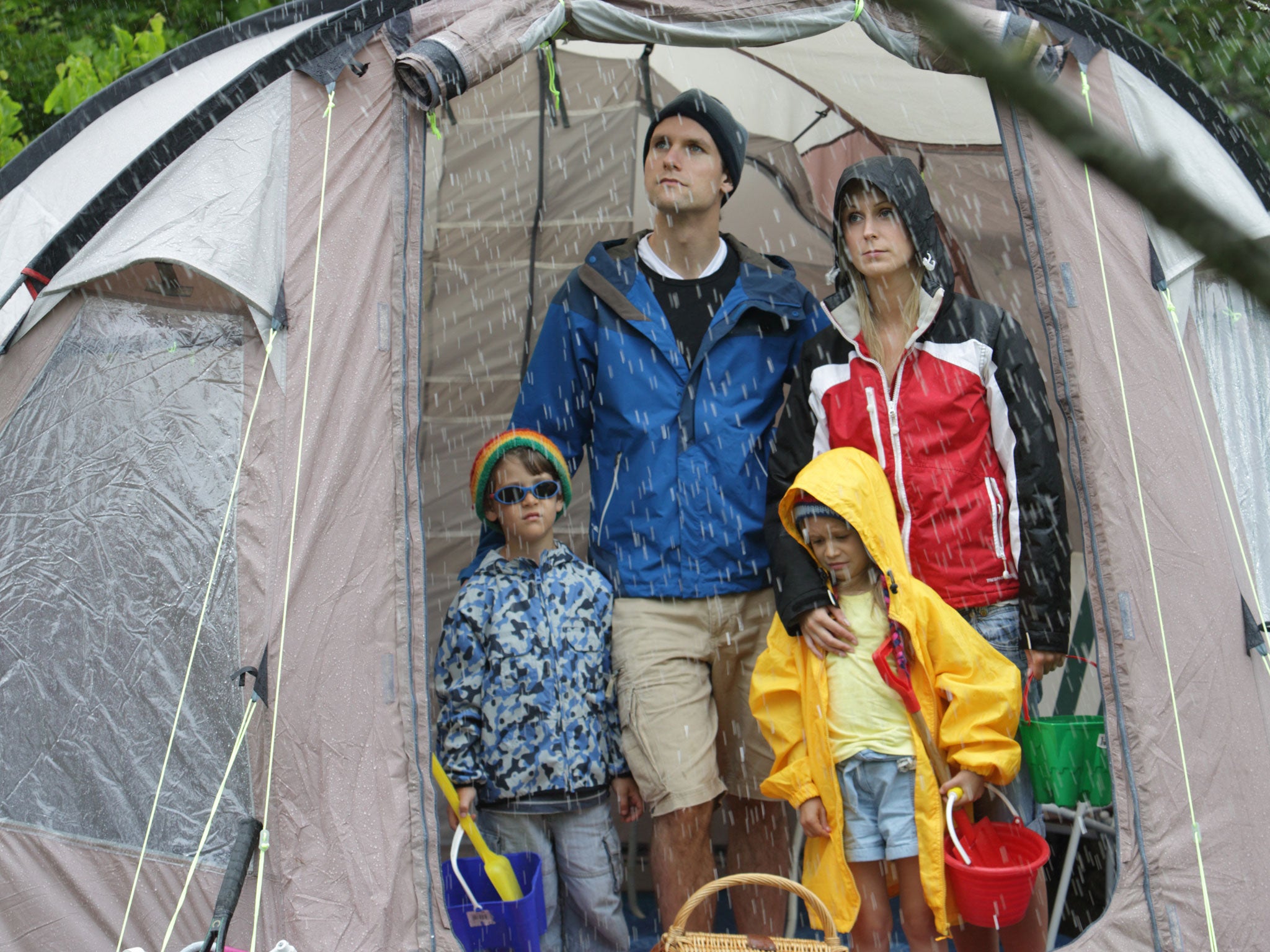 Happy days: Spending a week in a tent in heavy rain used to be a rite of passage