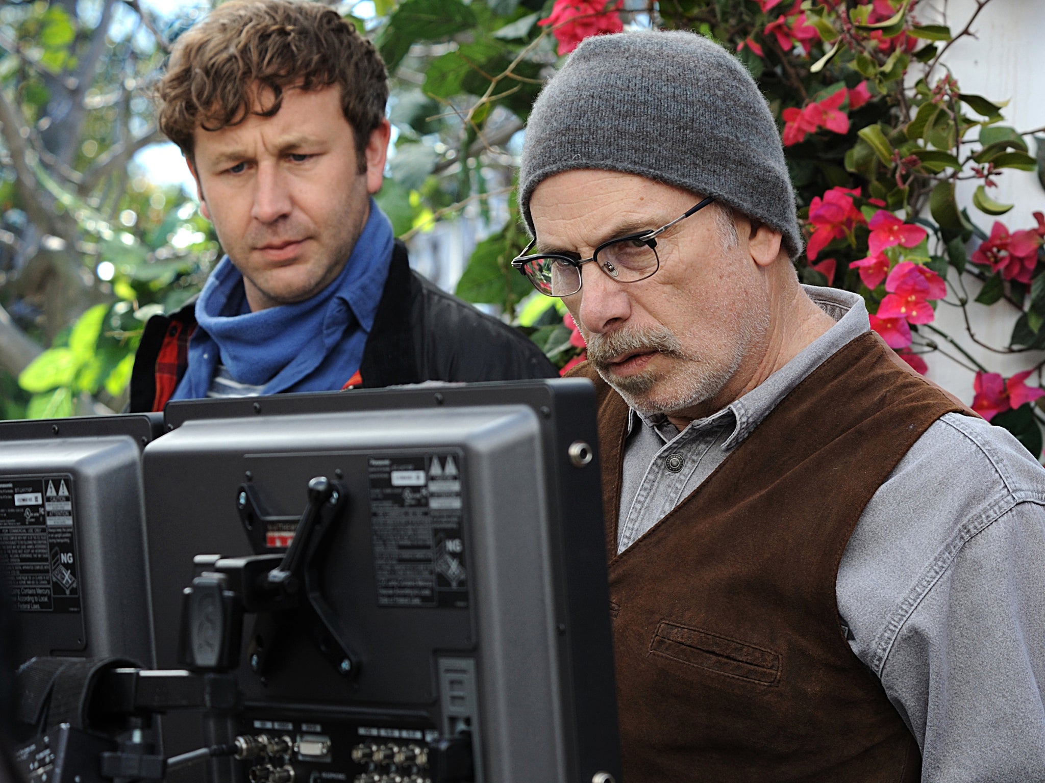 Branching out: Chris O'Dowd and Christopher Guest on the set of 'Family Tree'