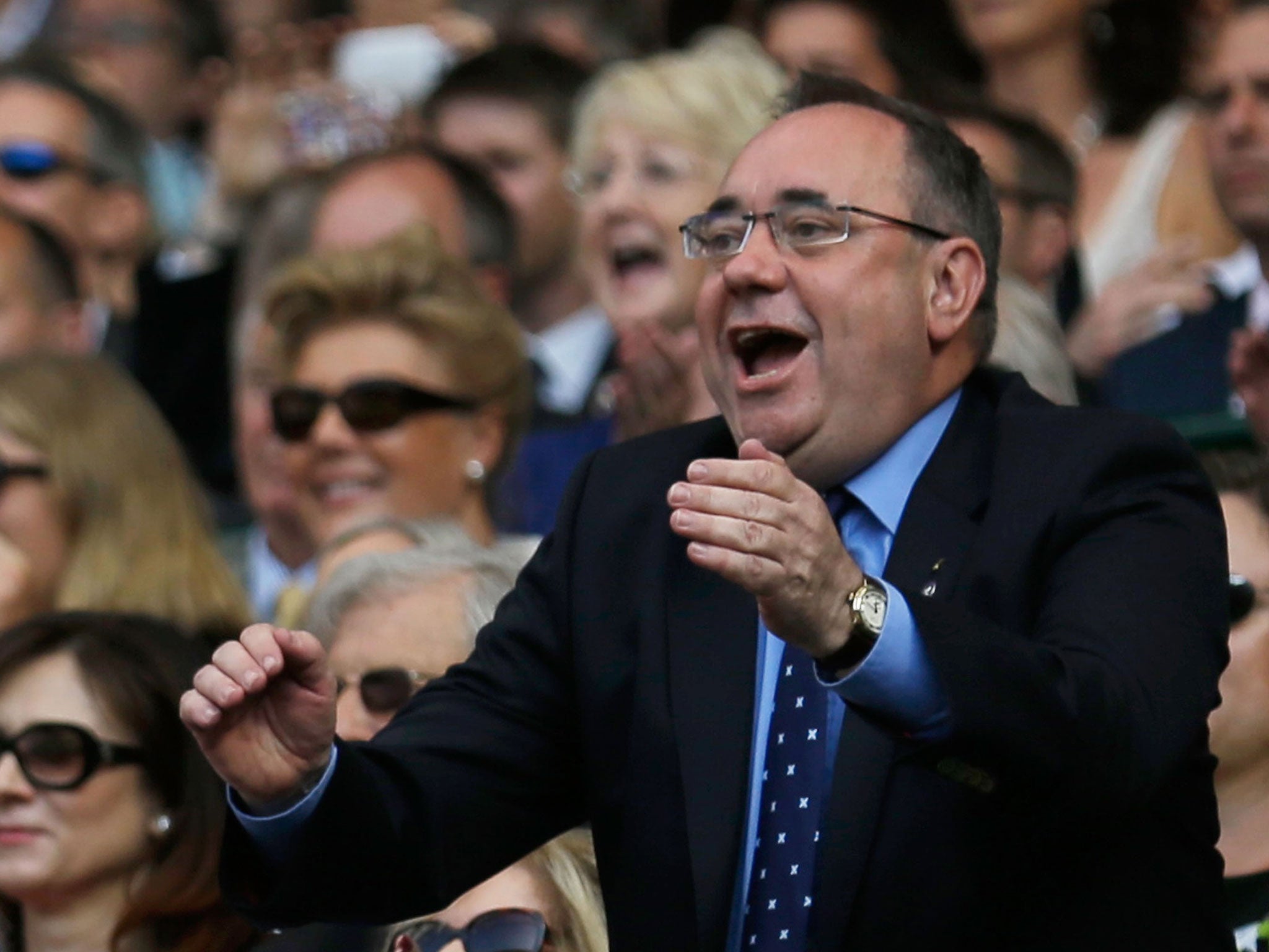 Salmond in the royal box at Wimbledon