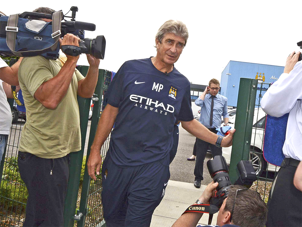 Manuel Pellegrini arrives at Carrington