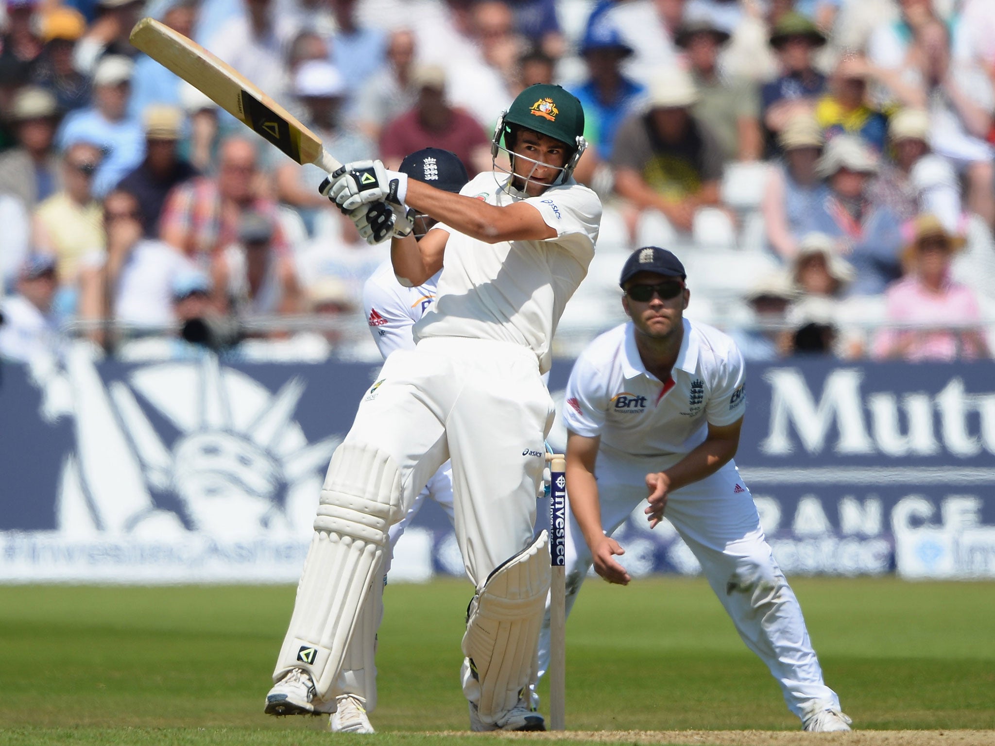 Ashton Agar hits out during his historic innings