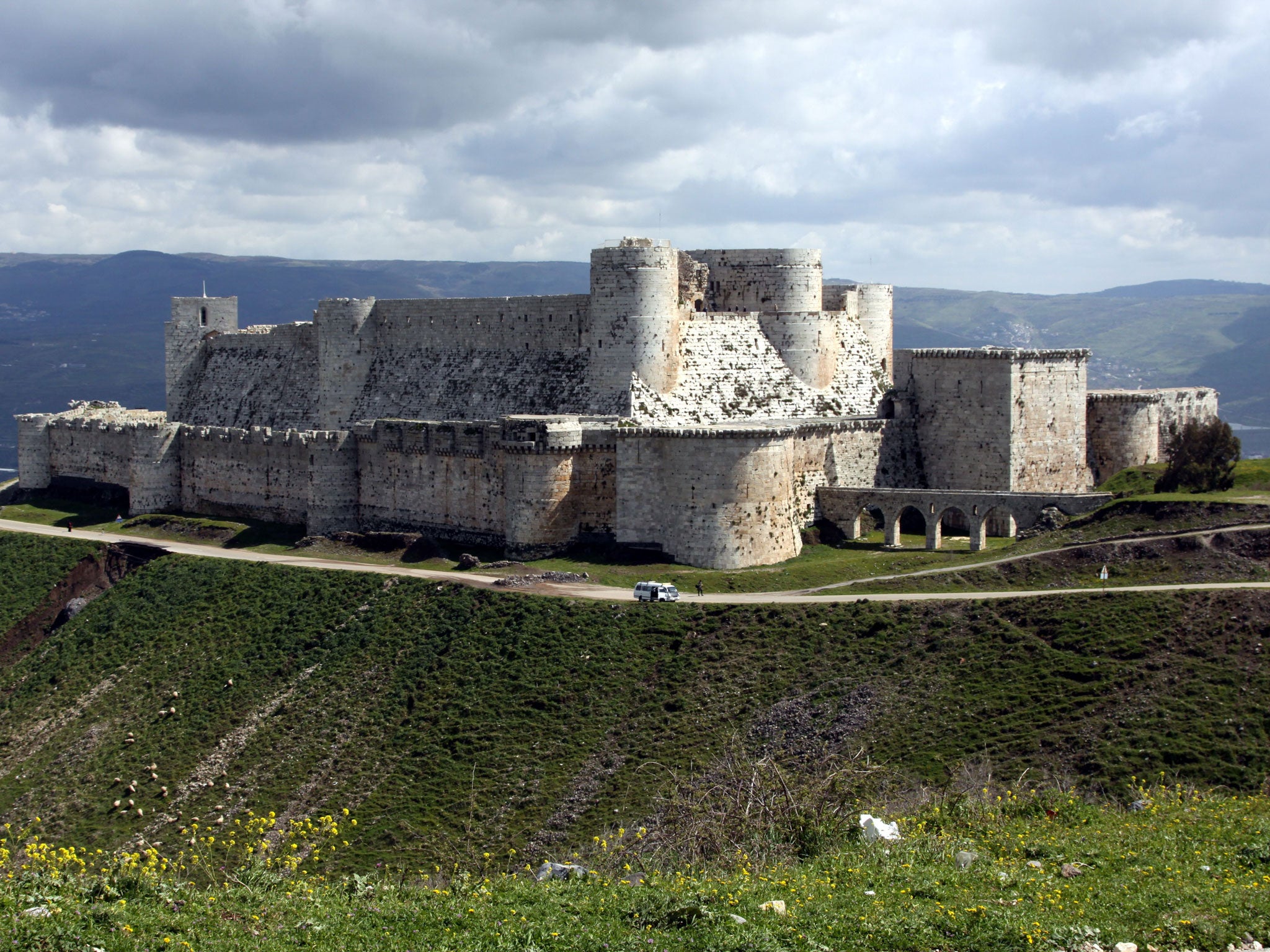 The Crac des Chevaliers near Homs, before the attack