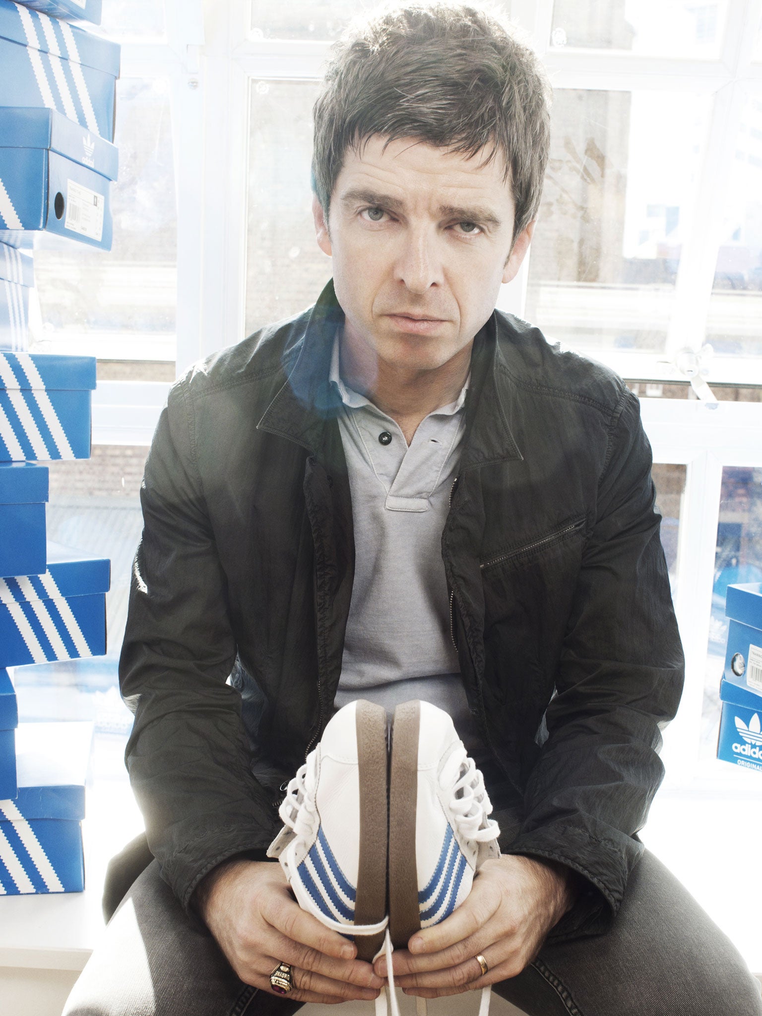 If the shoe fits: Noel Gallagher says that when he gave up drugs, he replaced it with a new obsession – for Adidas shoes