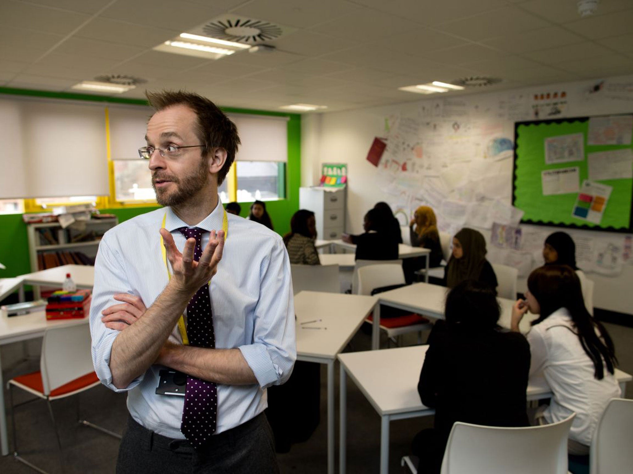 Head master Robert Wilne at the London Academy of Excellence.