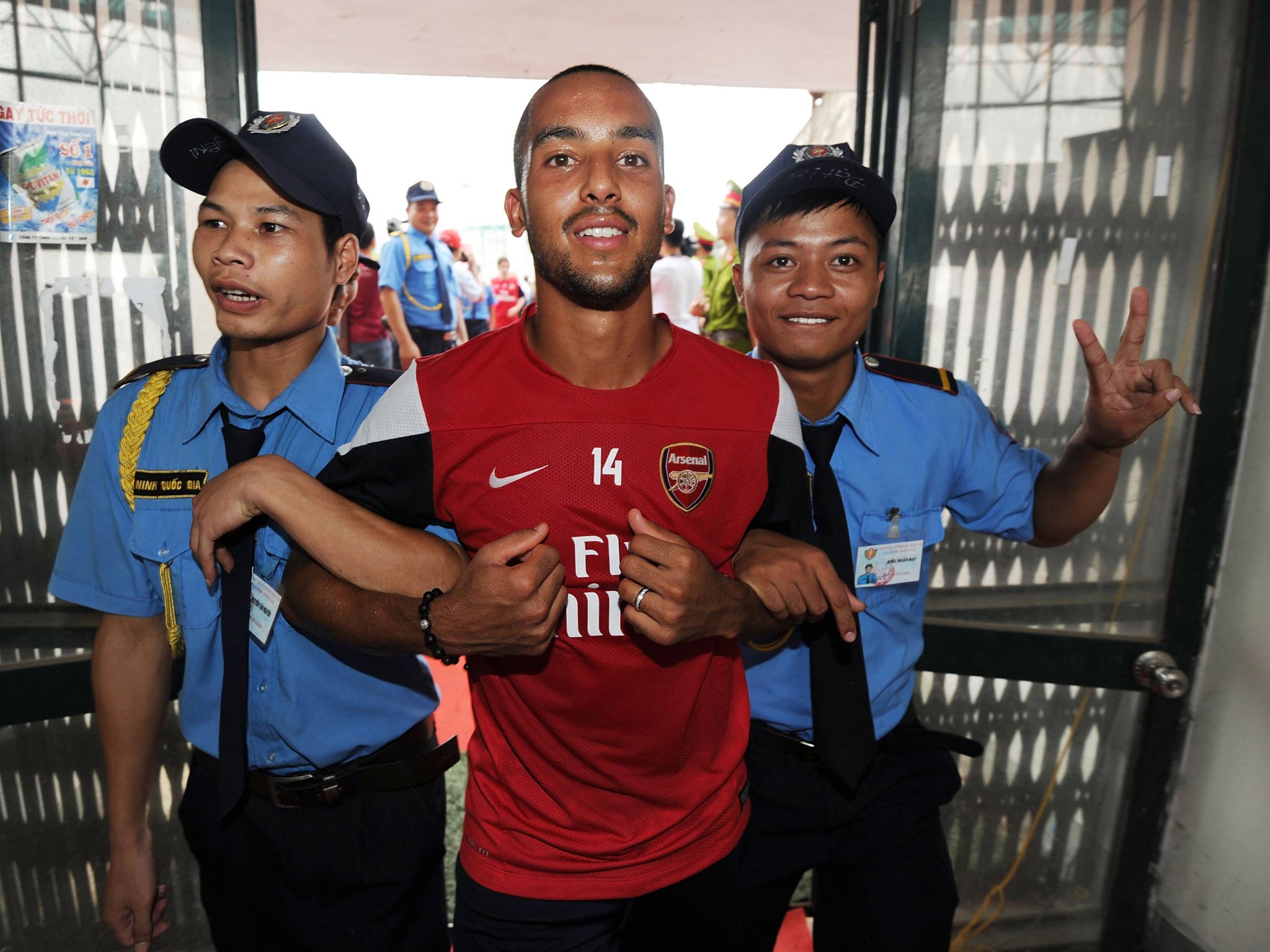 Theo Walcott pictured in Vietnam