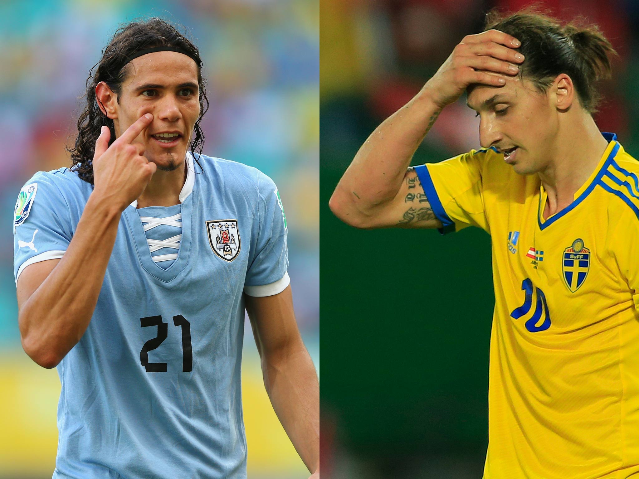 Edinson Cavani and Zlatan Ibrahimovic