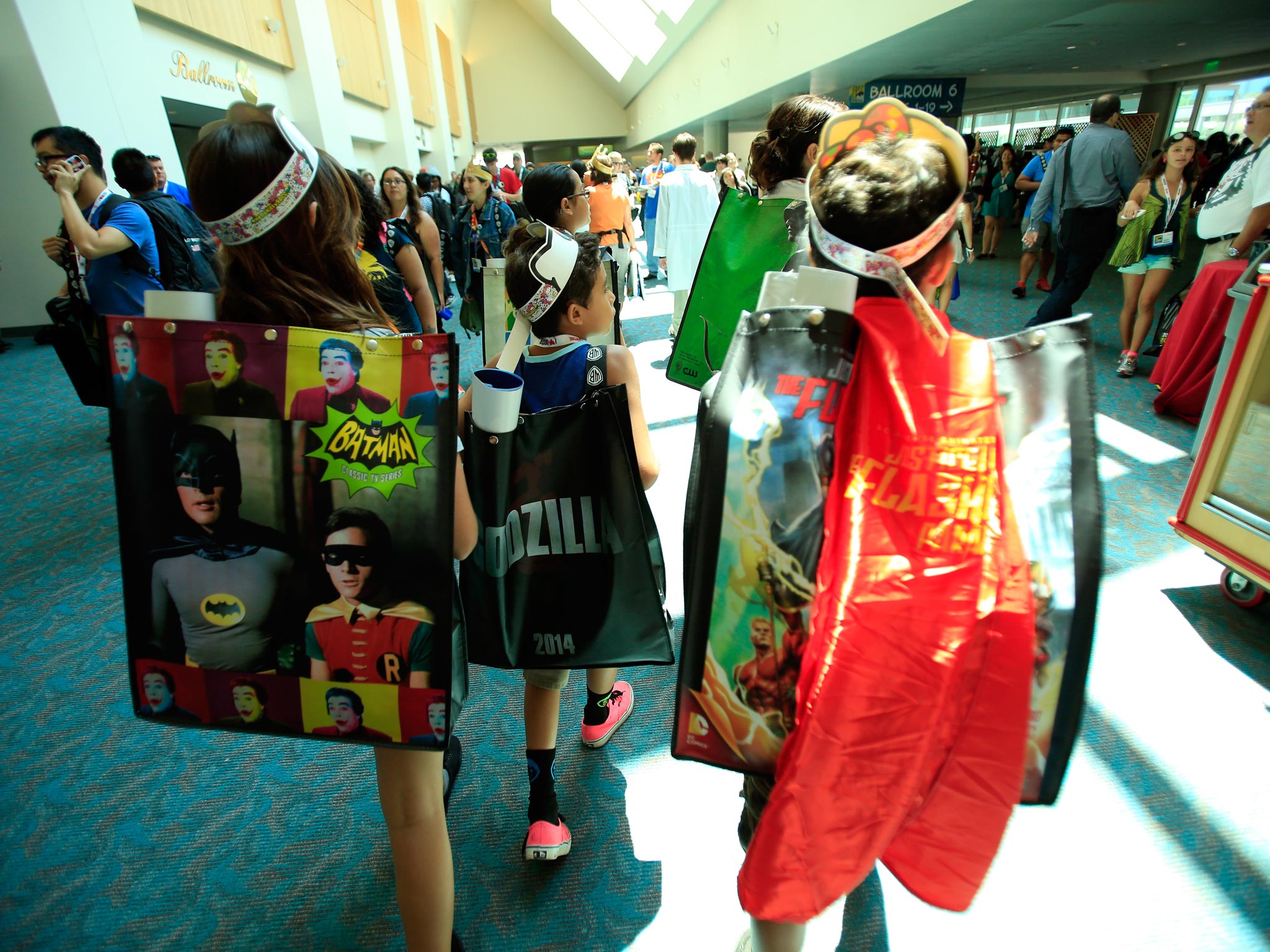 Festival goers are seen during Comic-Con International at San Diego Convention Center in California