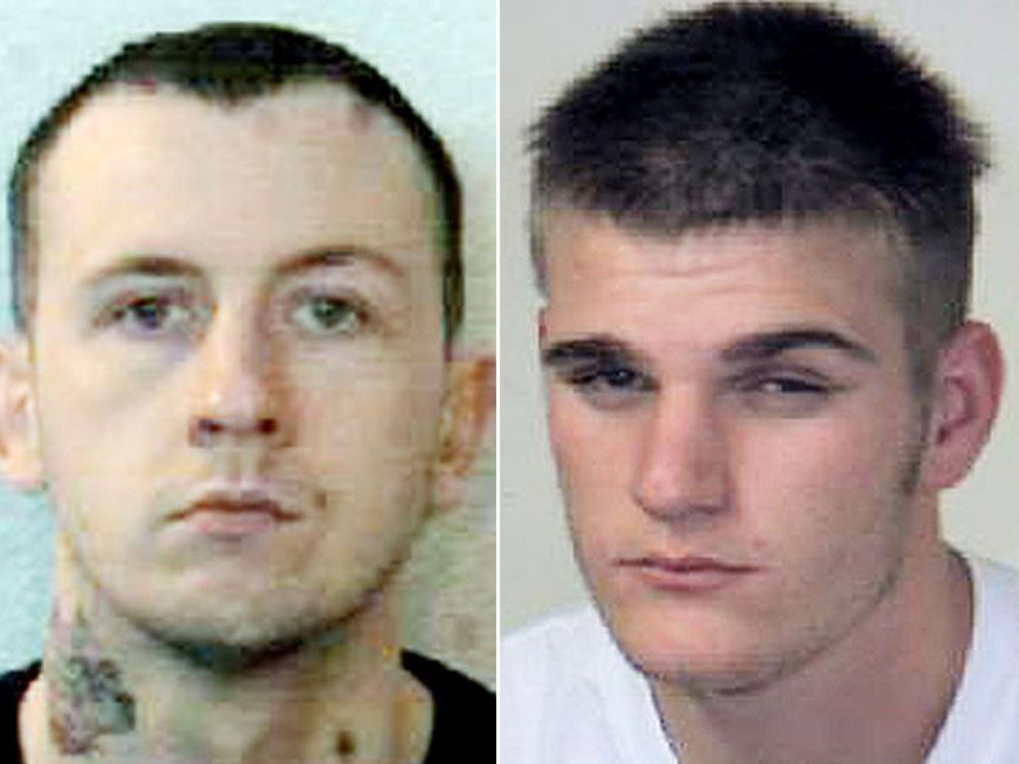 South Yorkshire Police undated handout photo of Jonathan Bowling (left) and  Ashley Foster who will be today sentenced for their part in the murder of church organist Alan Greaves