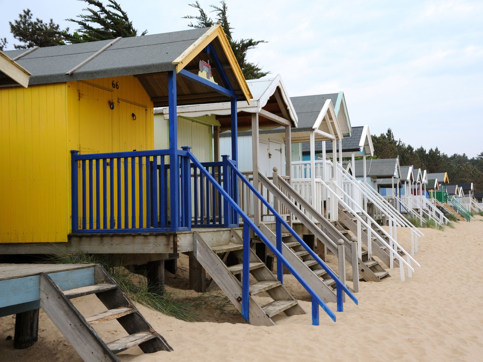 Beach huts at Wells-next-the-Sea.