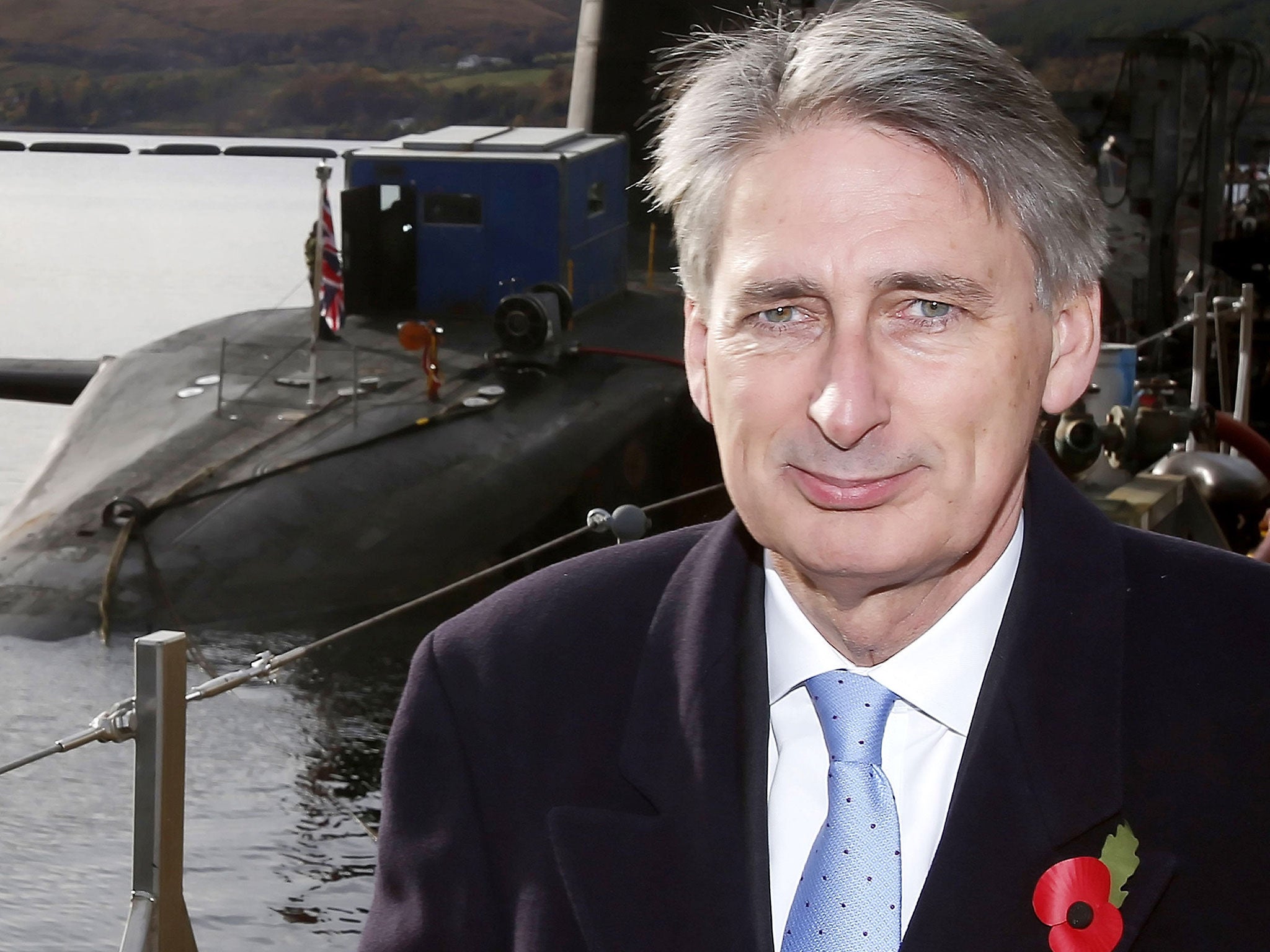 The Defence Secretary, Philip Hammond, at HM Naval Base Clyde