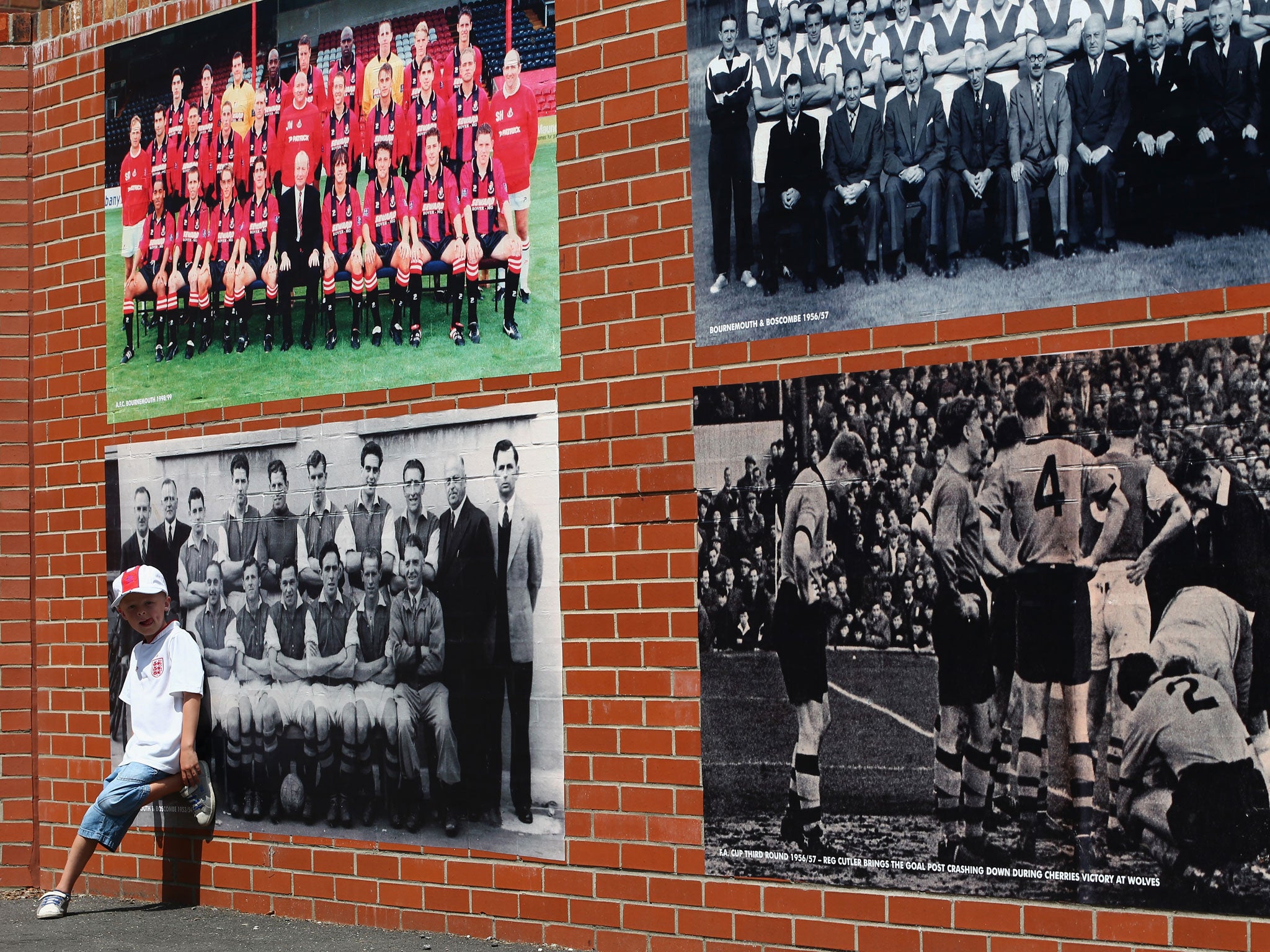 A young fan soaks up some history at Goldsands