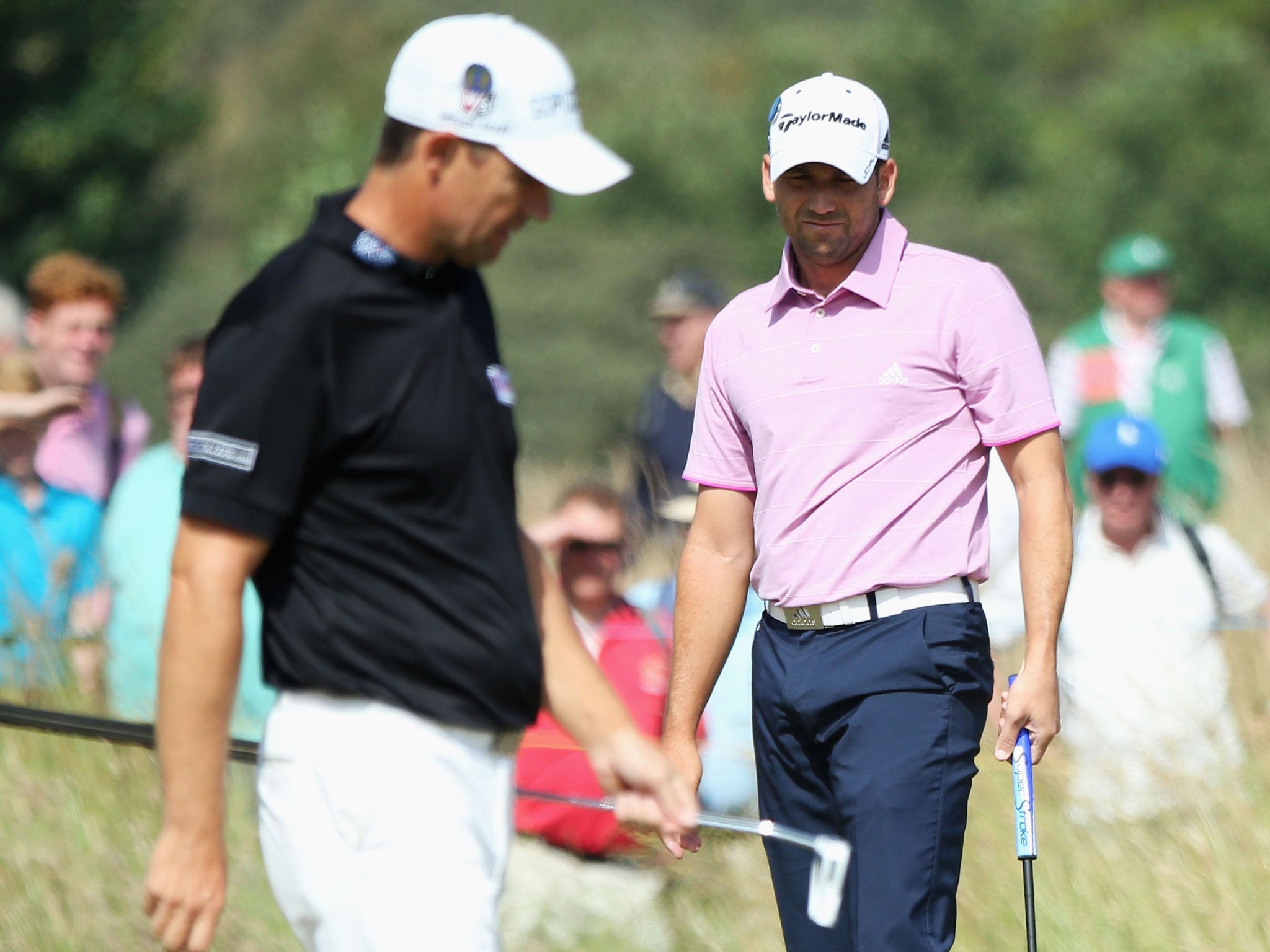 Best of enemies: Sergio Garcia and Padraig Harrington, left