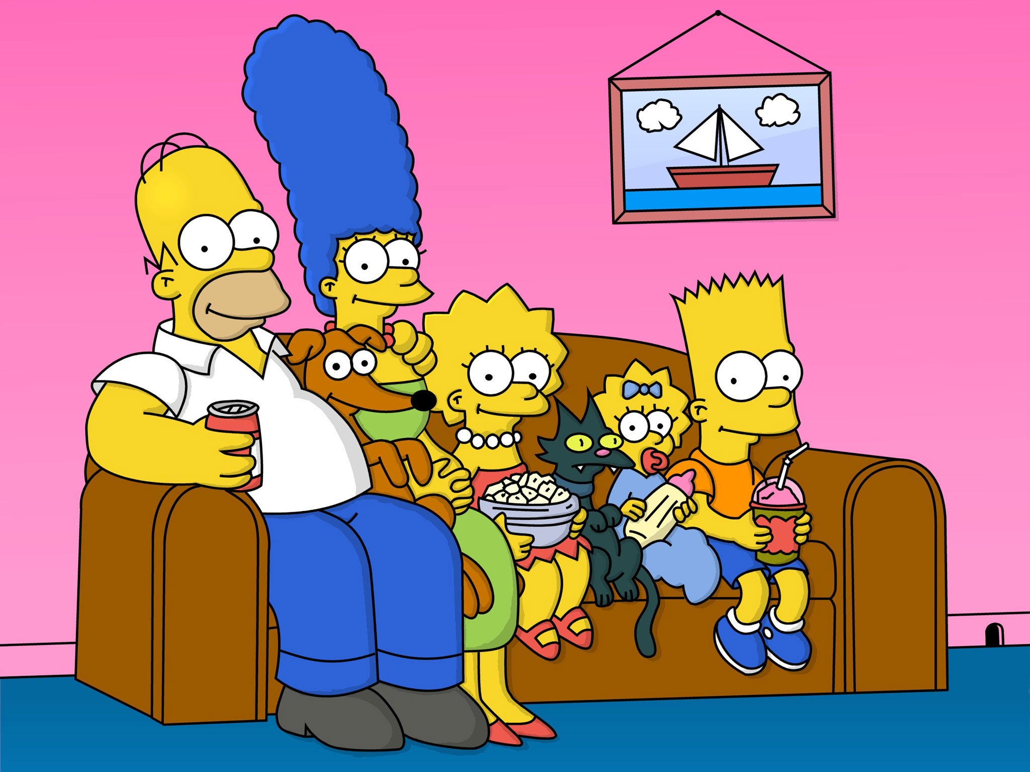 The Simpson family on their trusty couch (Fox)